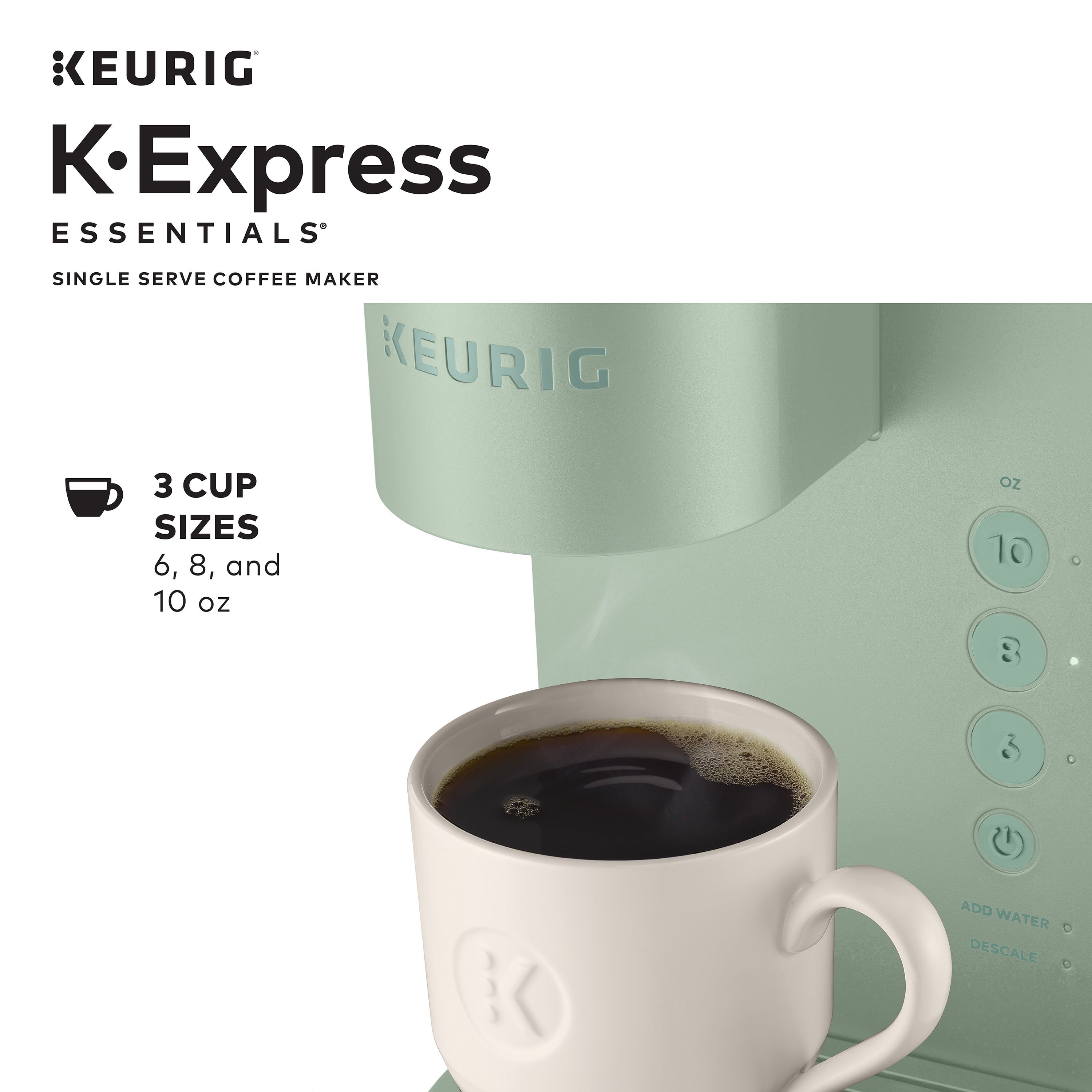 (2 pack) K-Express Essentials Single Serve K-Cup Pod Coffee Maker, Sage