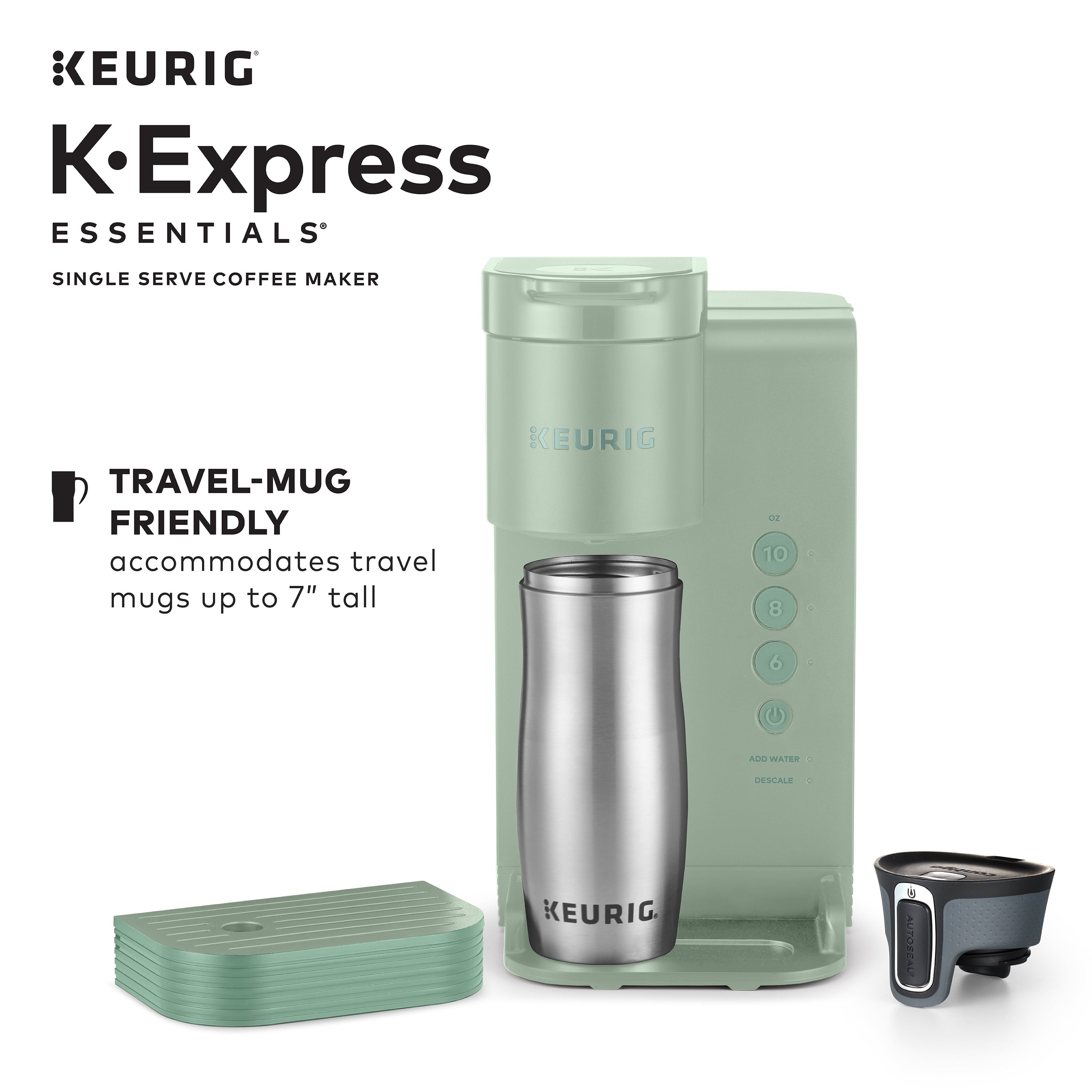 (2 pack) K-Express Essentials Single Serve K-Cup Pod Coffee Maker, Sage