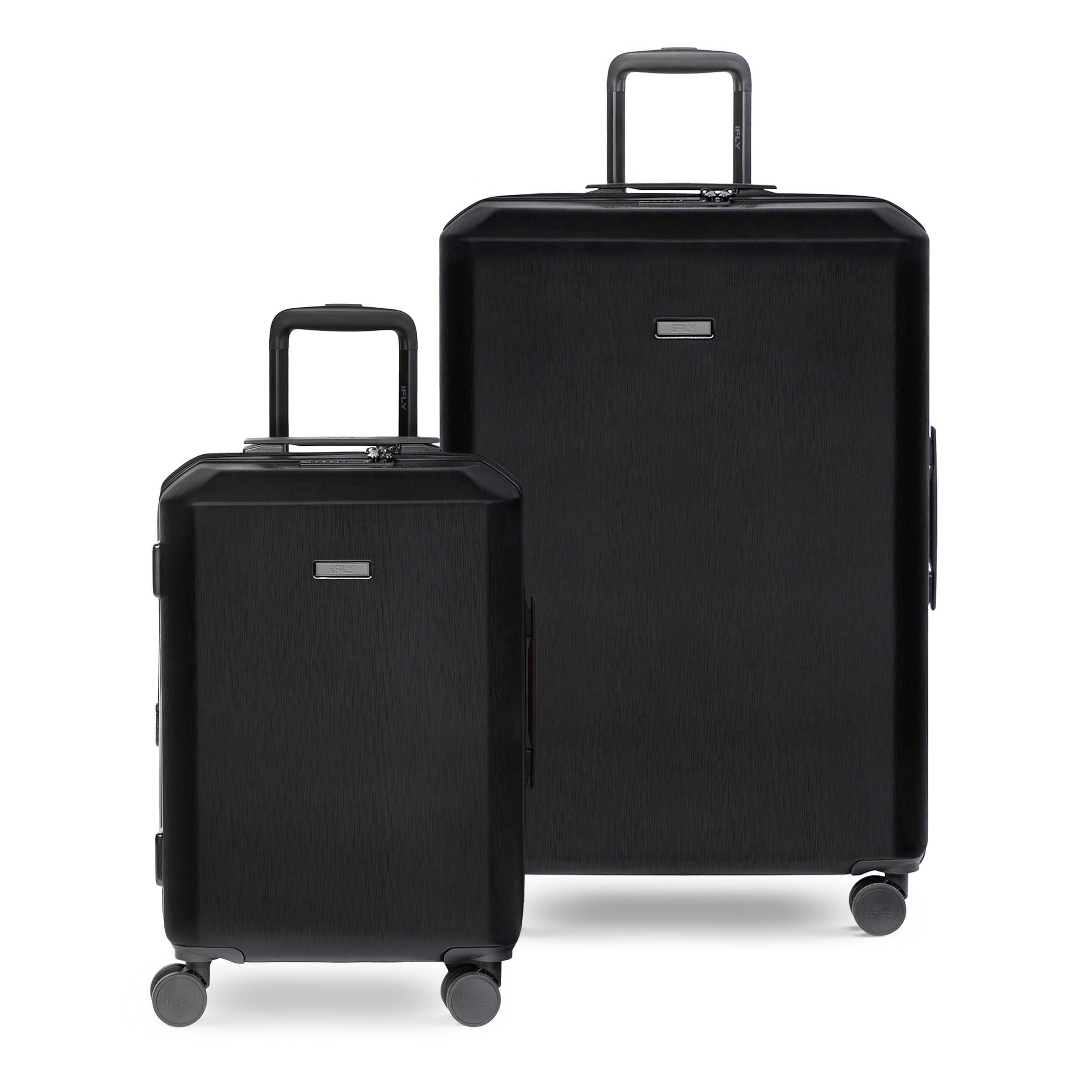 Altitude 2-Piece Hardside Luggage Set, 20" Carry-on and 28" Checked Luggage, Black