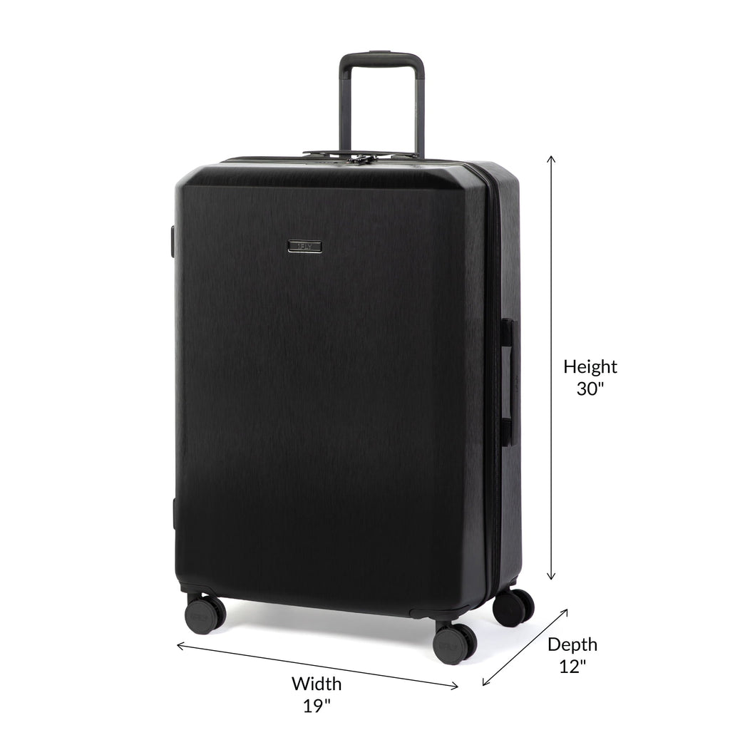 Altitude 2-Piece Hardside Luggage Set, 20" Carry-on and 28" Checked Luggage, Black