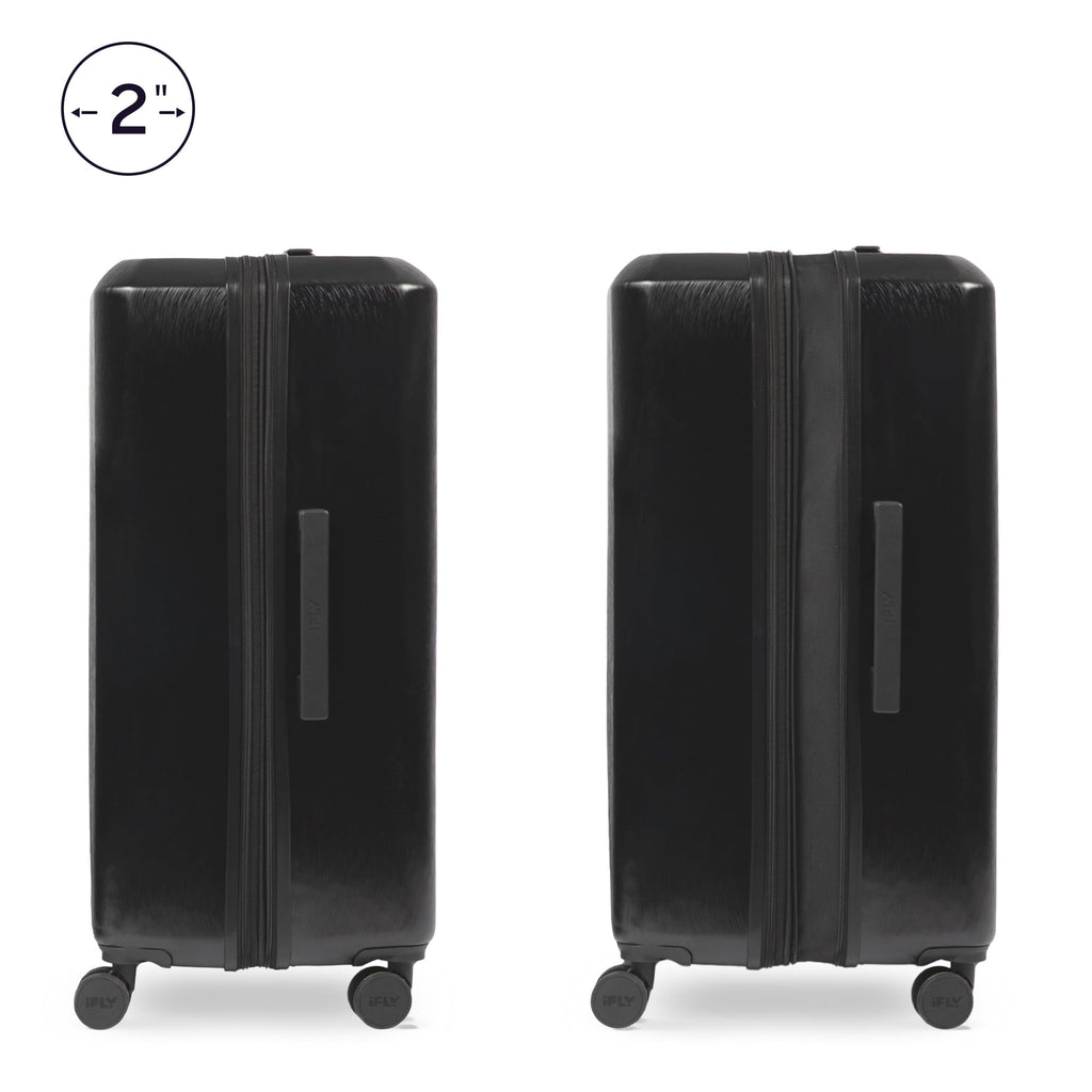 Altitude 2-Piece Hardside Luggage Set, 20" Carry-on and 28" Checked Luggage, Black