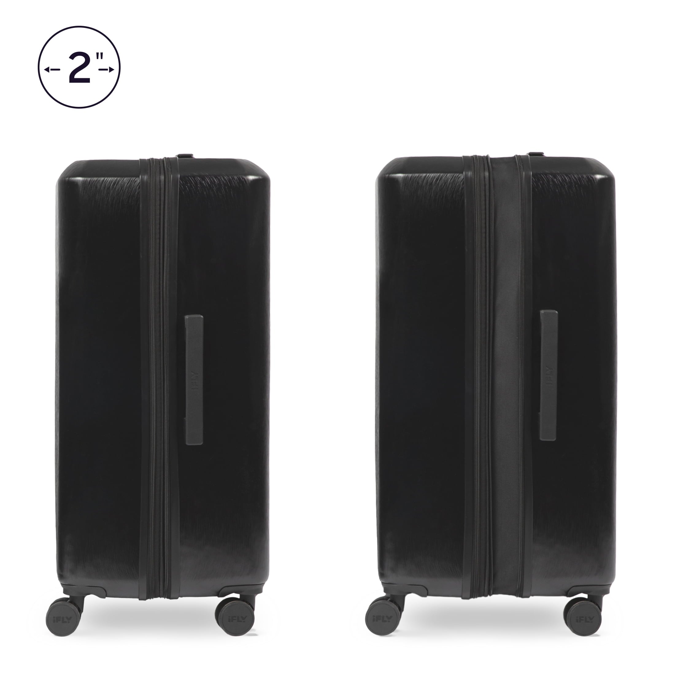 Altitude 2-Piece Hardside Luggage Set, 20" Carry-on and 28" Checked Luggage, Black