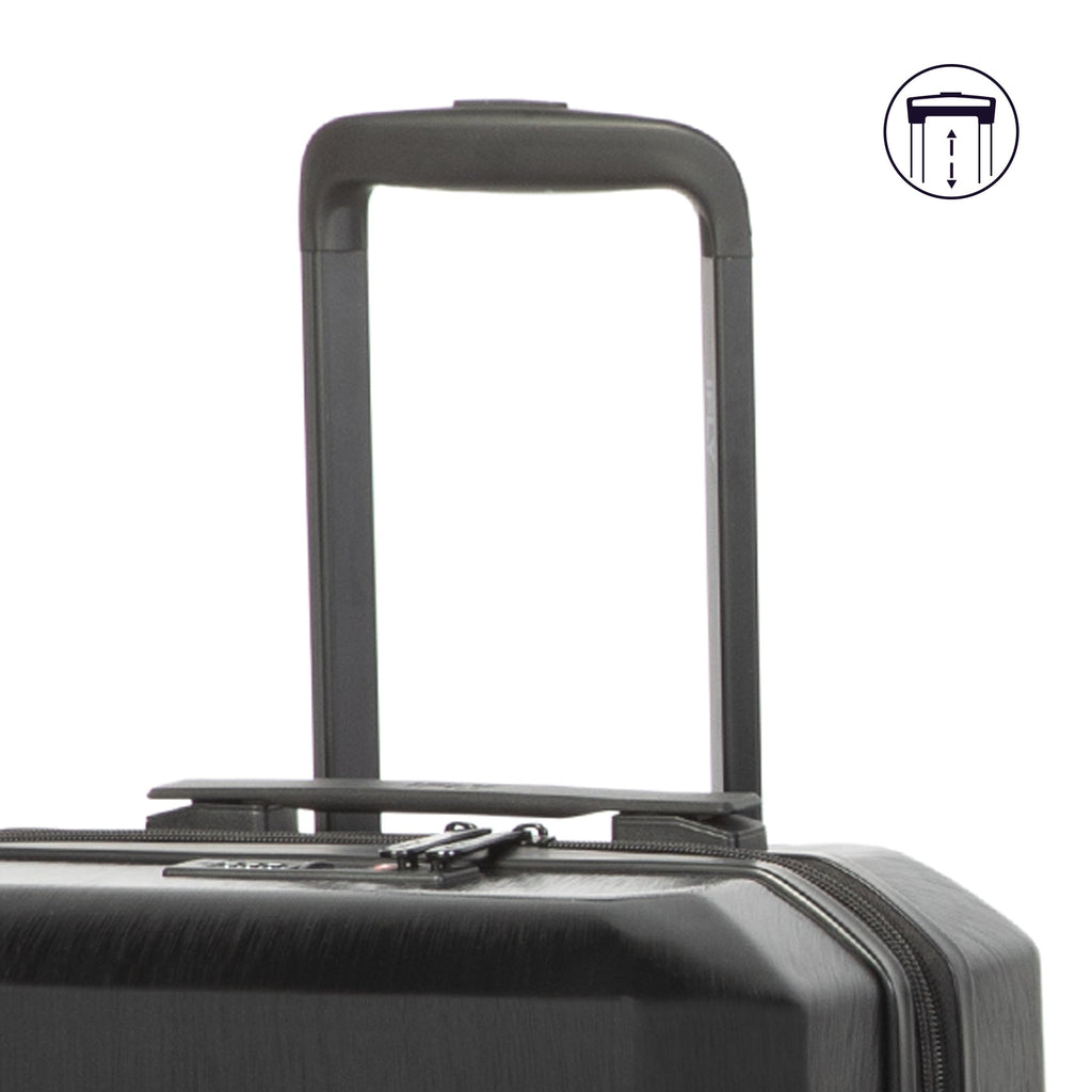 Altitude 2-Piece Hardside Luggage Set, 20" Carry-on and 28" Checked Luggage, Black