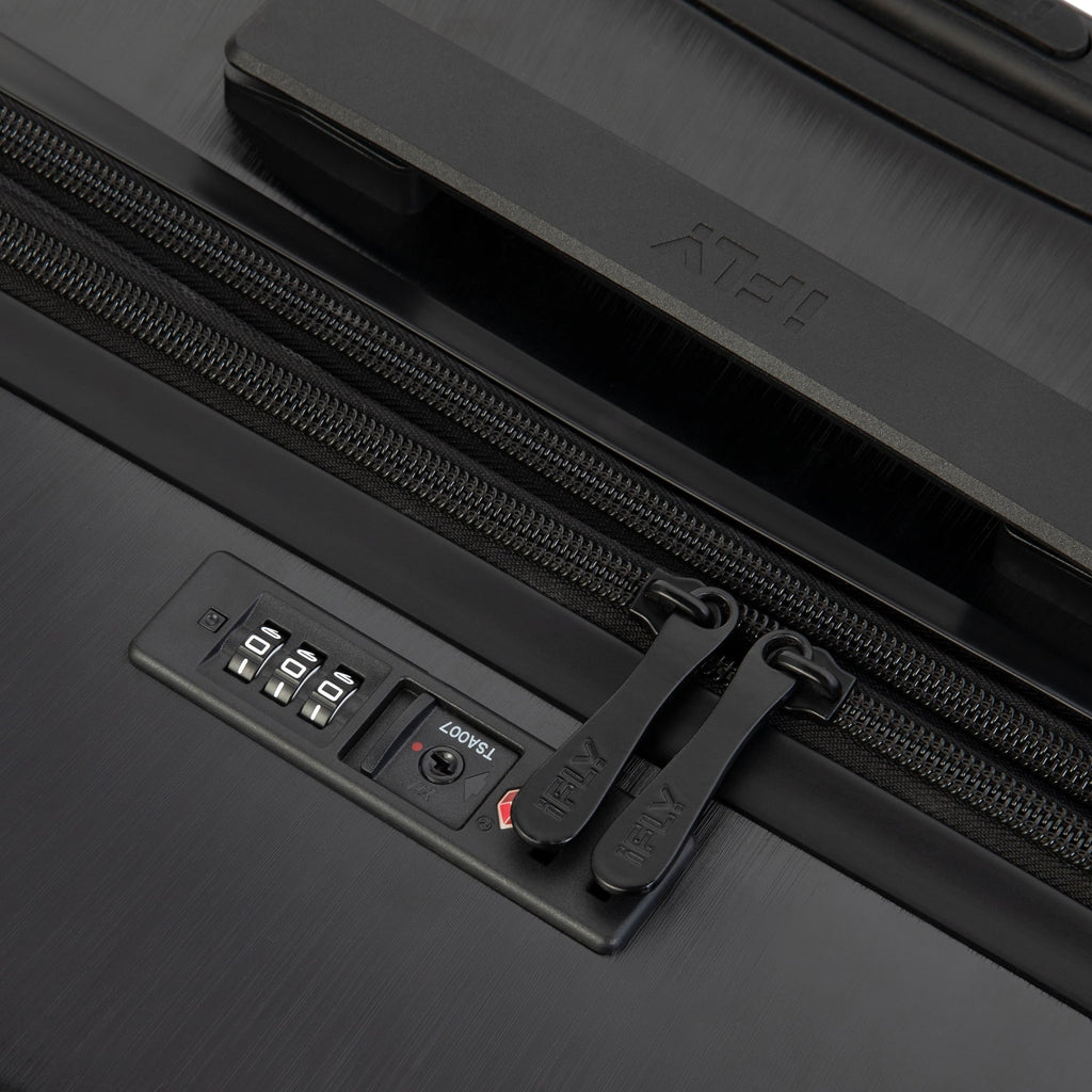 Altitude 2-Piece Hardside Luggage Set, 20" Carry-on and 28" Checked Luggage, Black