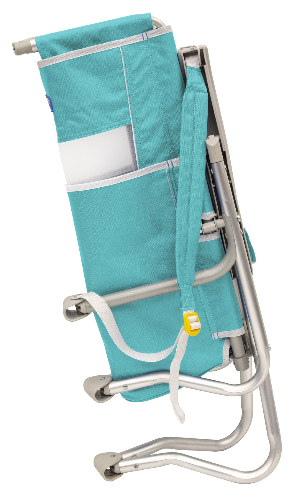 Bi-Fold Beach Chair Compact Low Profile Reclining Chair, Seafoam