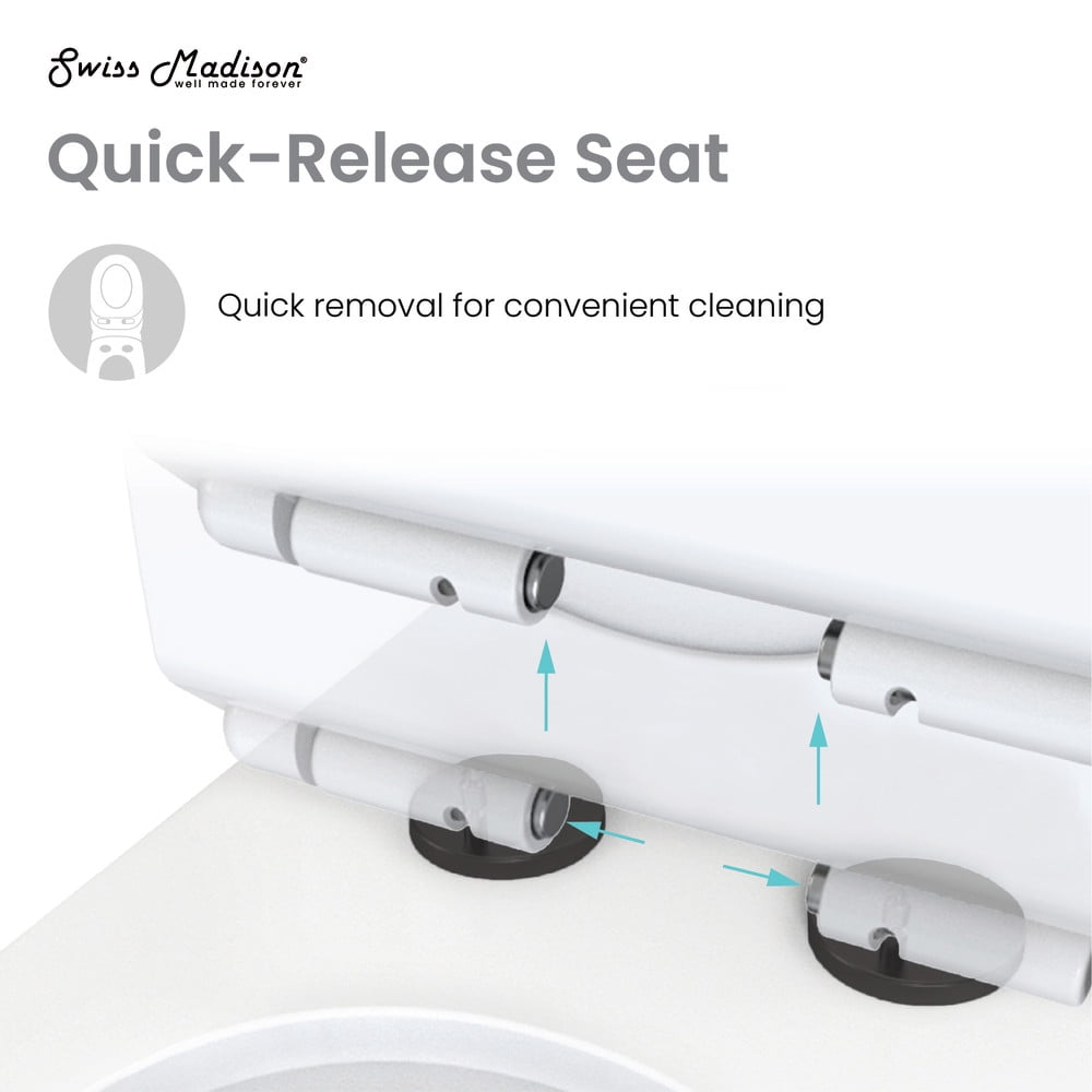 One Piece Elongated Toilet Dual Vortex™ Flush, Black Hardware