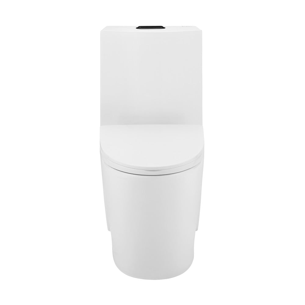One Piece Elongated Toilet Dual Vortex™ Flush, Black Hardware
