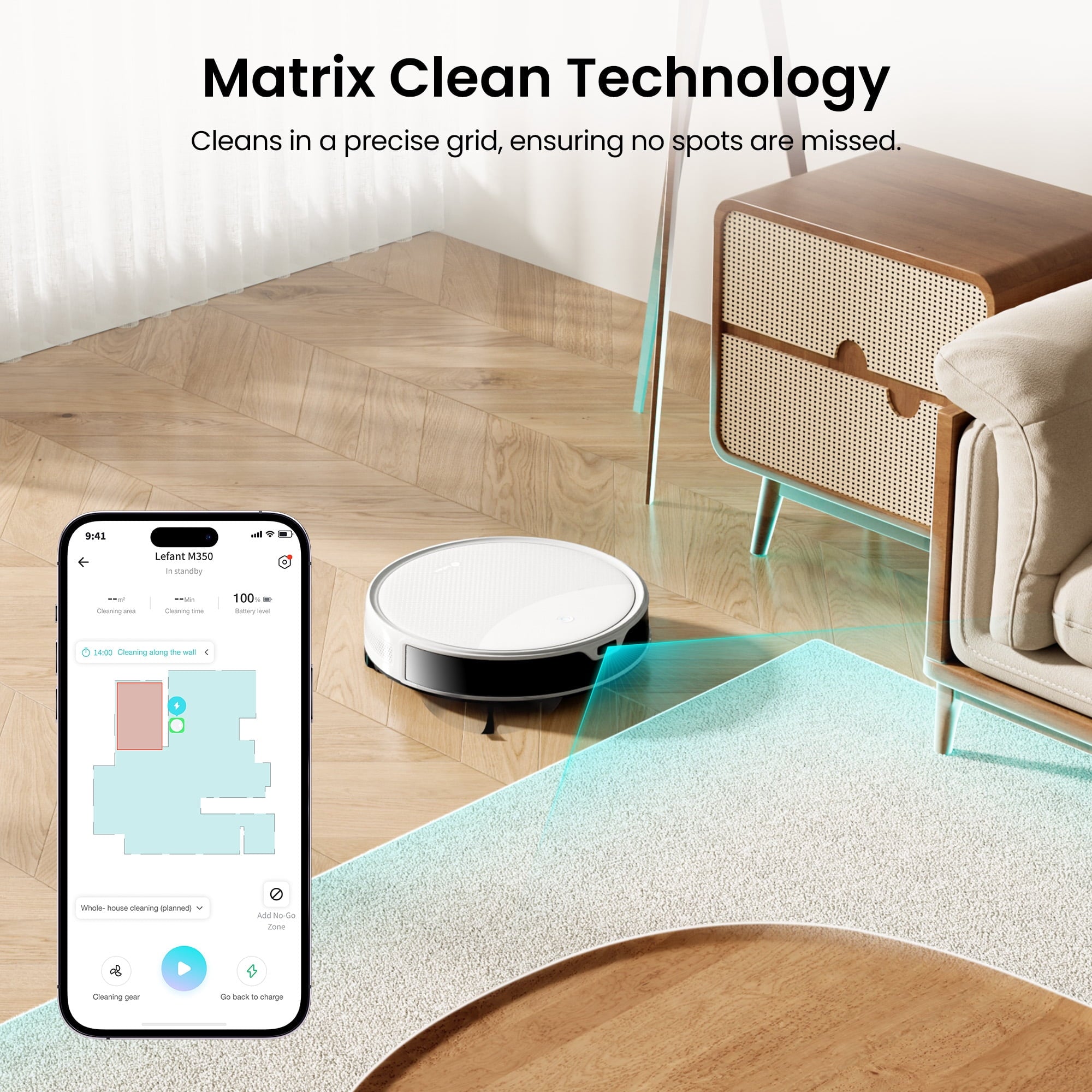 M350L Robot Vacuum and Mop, 40-Day Self-Emptying, Smart Obstacle Avoidance, WiFi/Alexa, Multi-Floor Mapping, 150 Min Runtime
