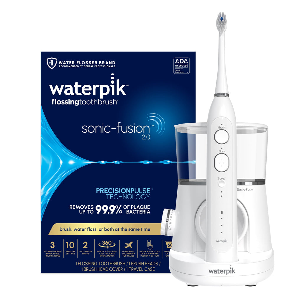 Sonic-Fusion 2.0 Flossing Electric Toothbrush with Water Flosser Combo In One, ADA Accepted, White