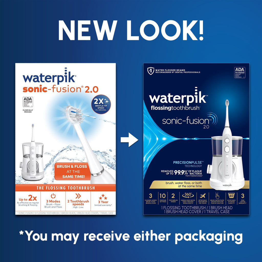 Sonic-Fusion 2.0 Flossing Electric Toothbrush with Water Flosser Combo In One, ADA Accepted, White