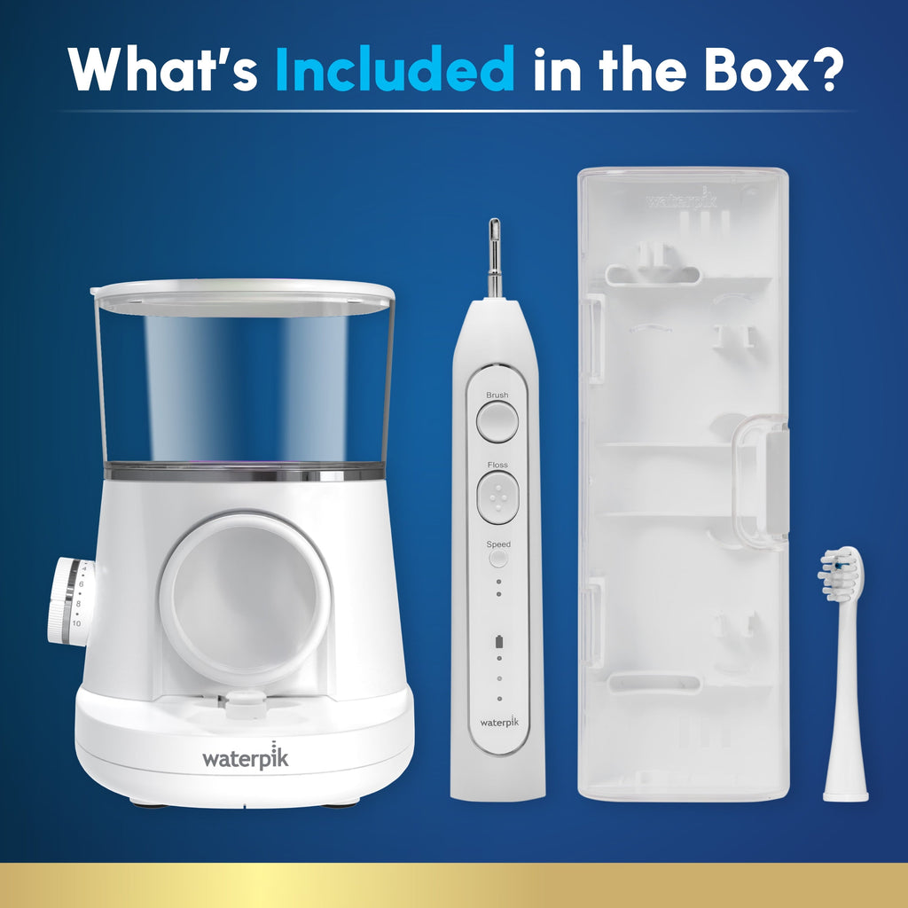 Sonic-Fusion 2.0 Flossing Electric Toothbrush with Water Flosser Combo In One, ADA Accepted, White