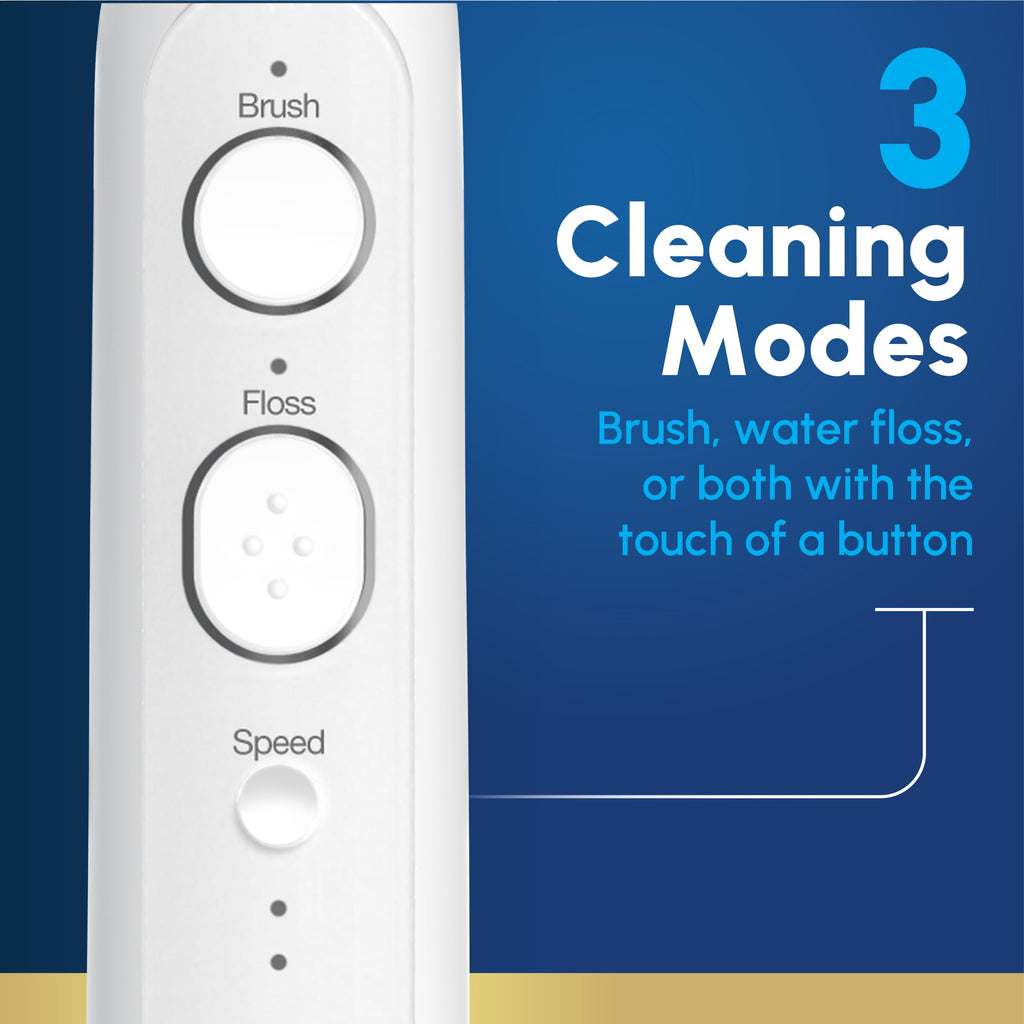Sonic-Fusion 2.0 Flossing Electric Toothbrush with Water Flosser Combo In One, ADA Accepted, White