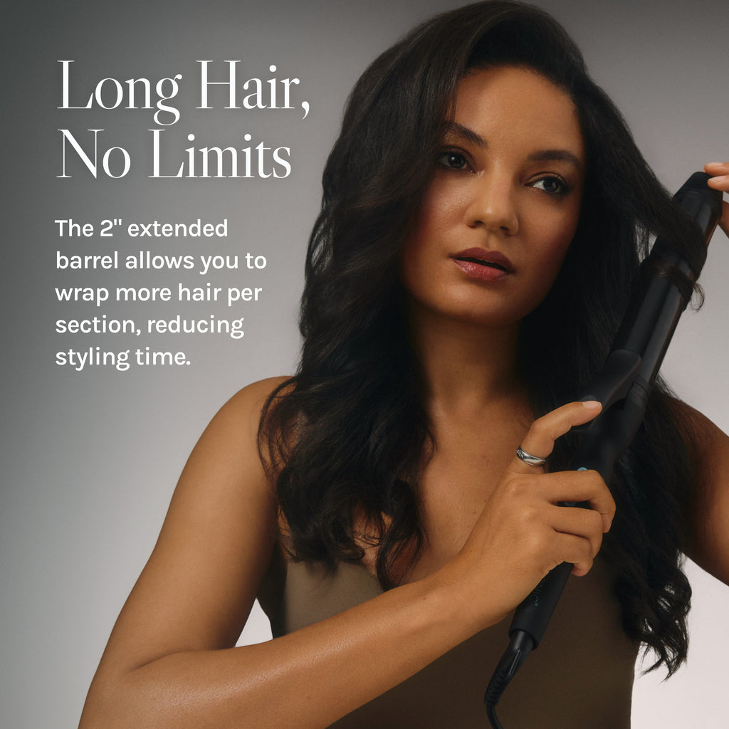 Long Barrel Styler, 1.25" Curling Iron, Curling Wand, Adjustable Heat Hair Curler