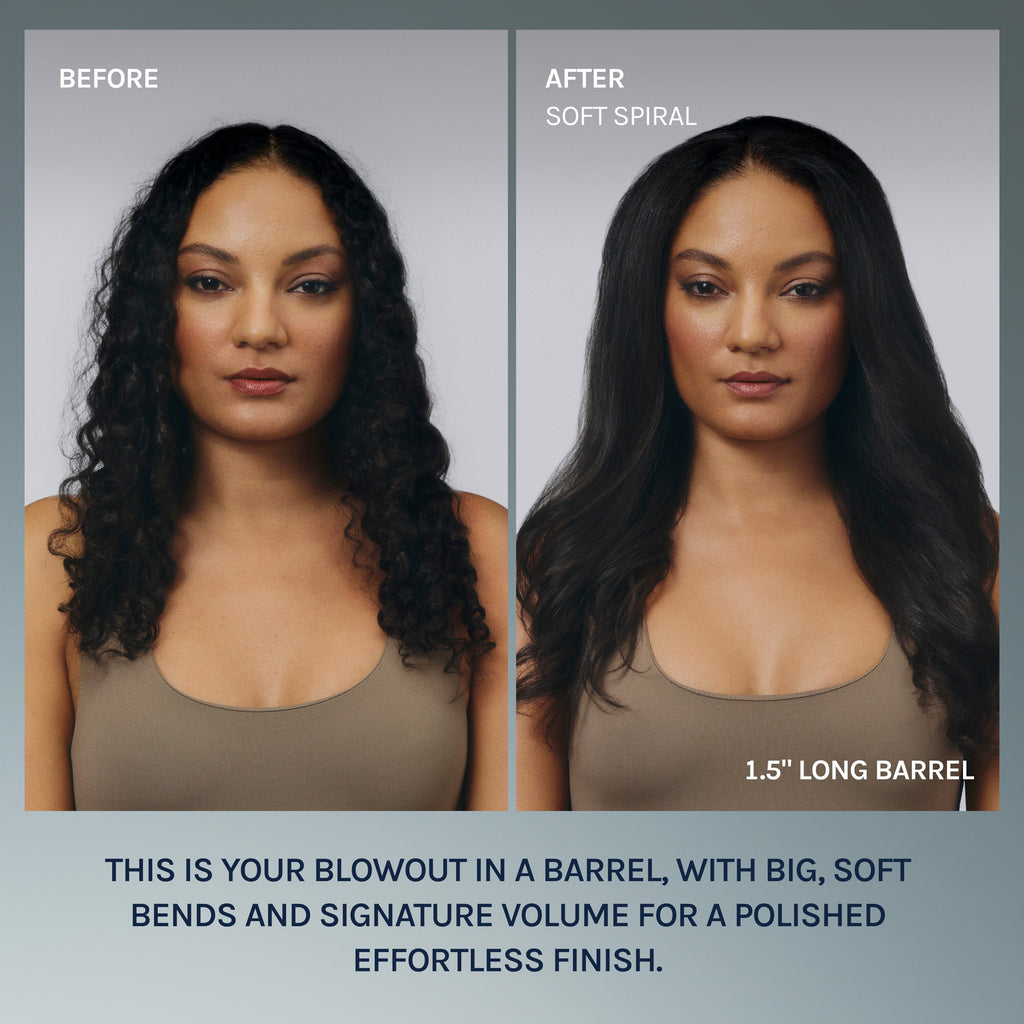 Long Barrel Styler, 1.25" Curling Iron, Curling Wand, Adjustable Heat Hair Curler