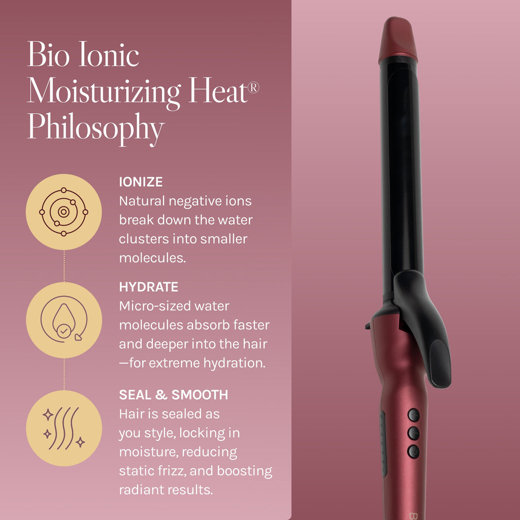 Long Barrel Styler, 1.25" Curling Iron, Curling Wand, Adjustable Heat Hair Curler