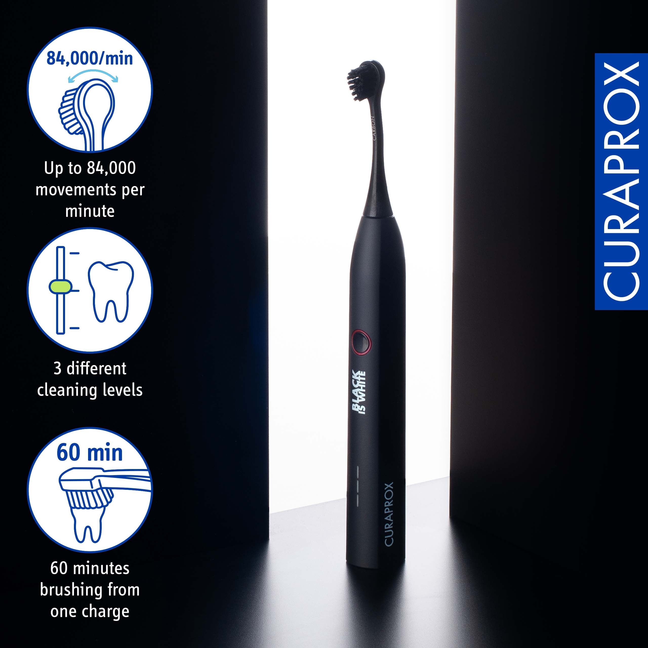 Hydrosonic Black Is White – Sonic Toothbrush for Simple, Powerful Oral Health