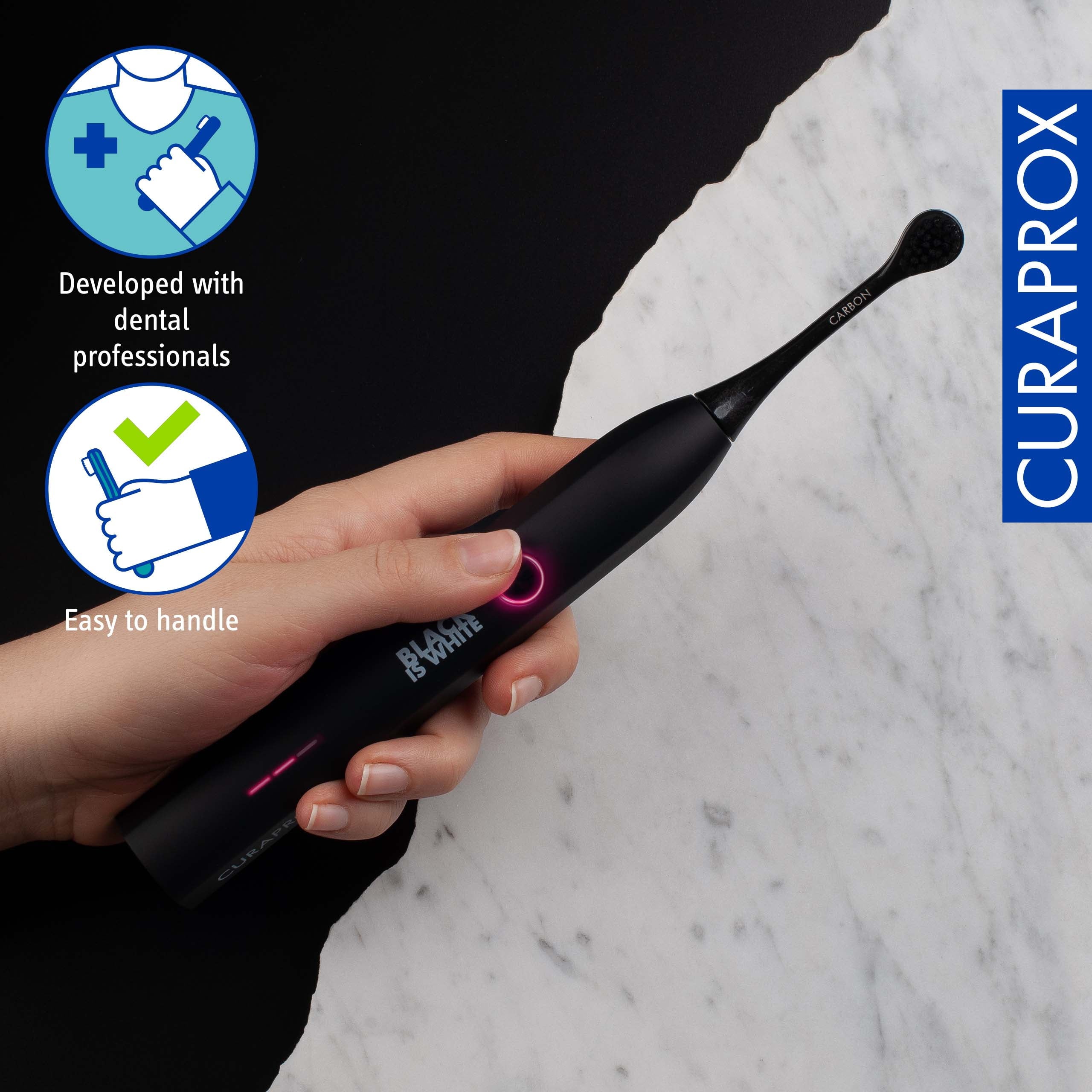 Hydrosonic Black Is White – Sonic Toothbrush for Simple, Powerful Oral Health