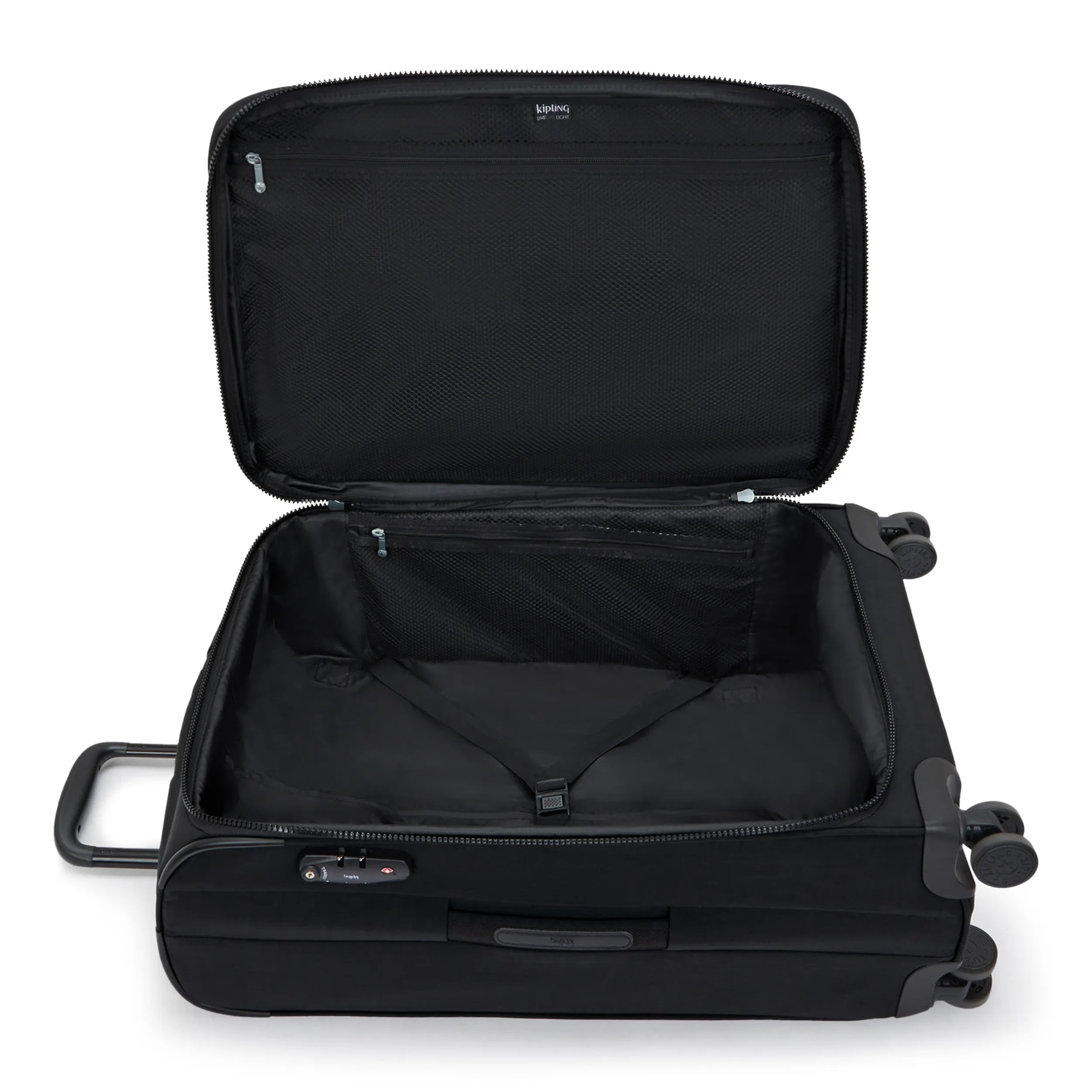 New Youri Spin Medium 4 Wheeled Rolling Luggage Black Noir