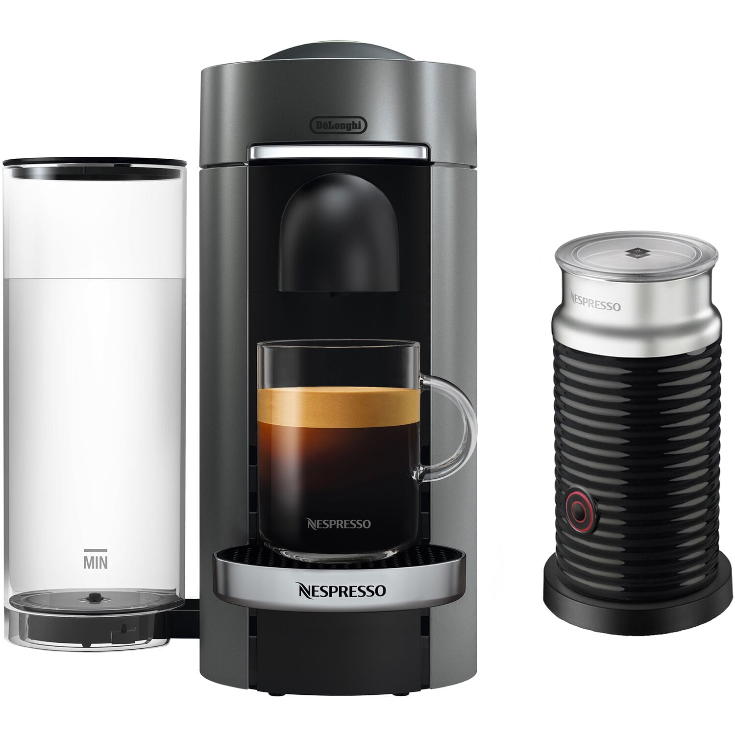 Vertuo Plus Deluxe Coffee &amp; Espresso Machine with Aerocinno, Titan