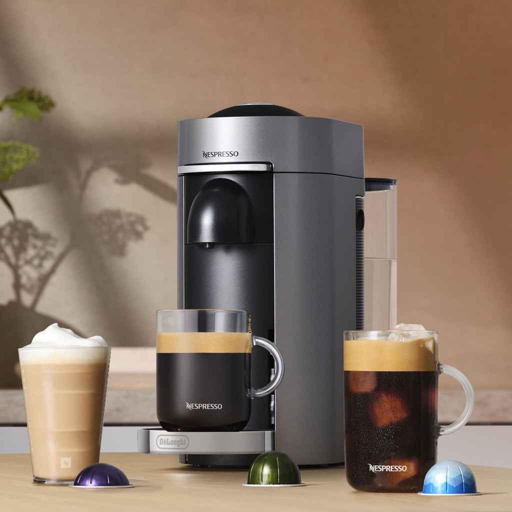 Vertuo Plus Deluxe Coffee &amp; Espresso Machine with Aerocinno, Titan
