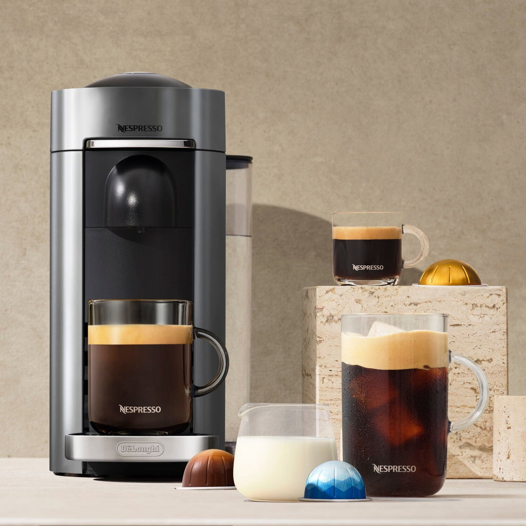 Vertuo Plus Deluxe Coffee &amp; Espresso Machine with Aerocinno, Titan