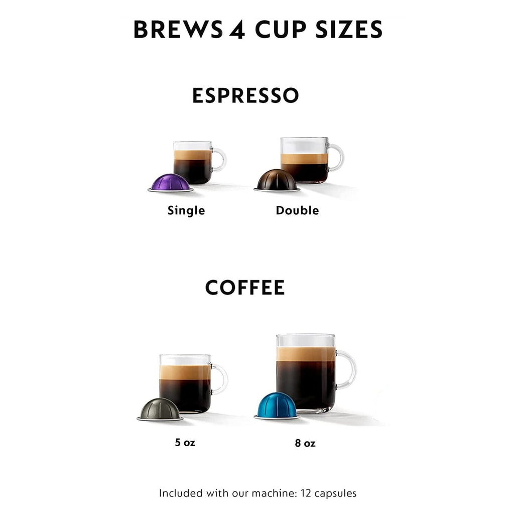 Vertuo Plus Deluxe Coffee &amp; Espresso Machine with Aerocinno, Titan