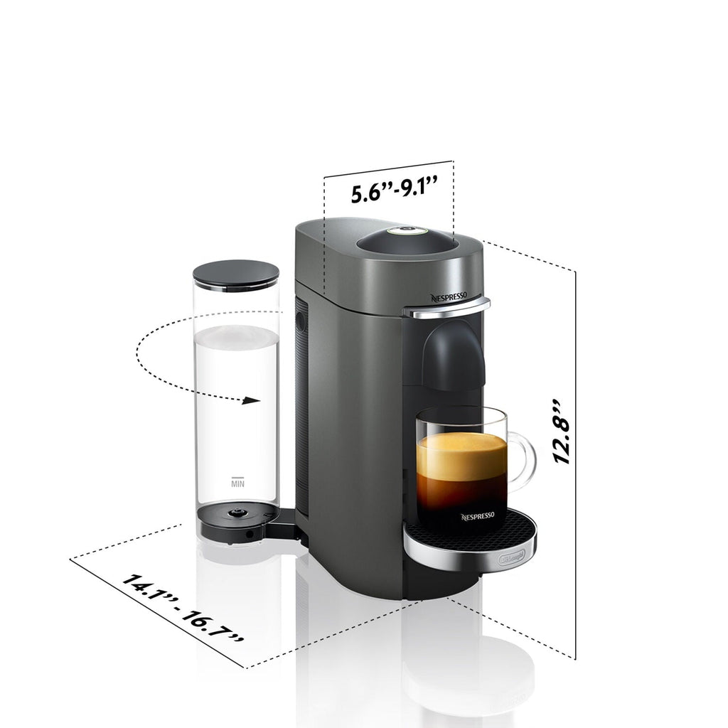 Vertuo Plus Deluxe Coffee &amp; Espresso Machine with Aerocinno, Titan