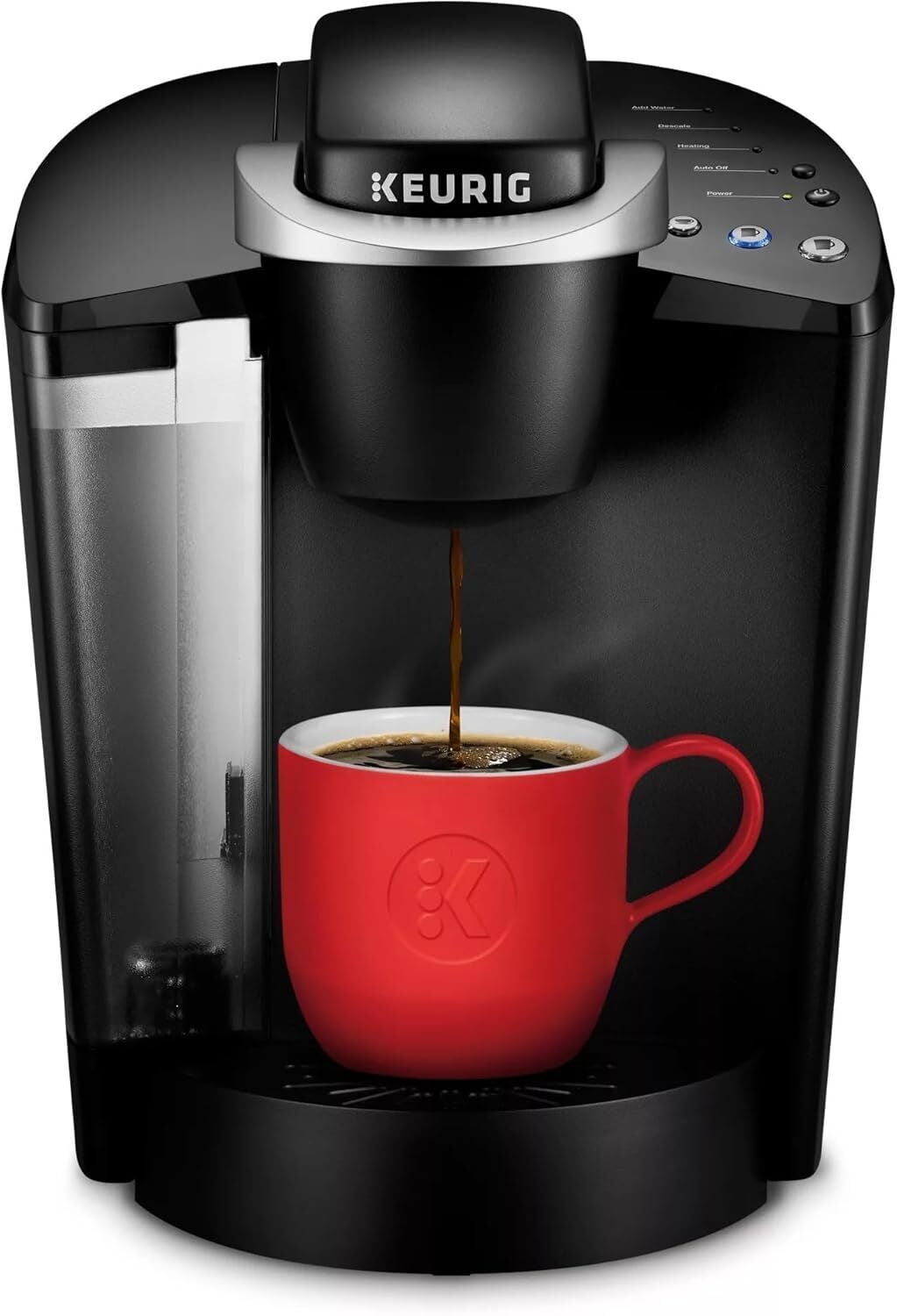 K-Classic Single Serve K-Cup Coffee Maker with 3 Brew Sizes &amp; 48oz Removable Reservoir (Black)