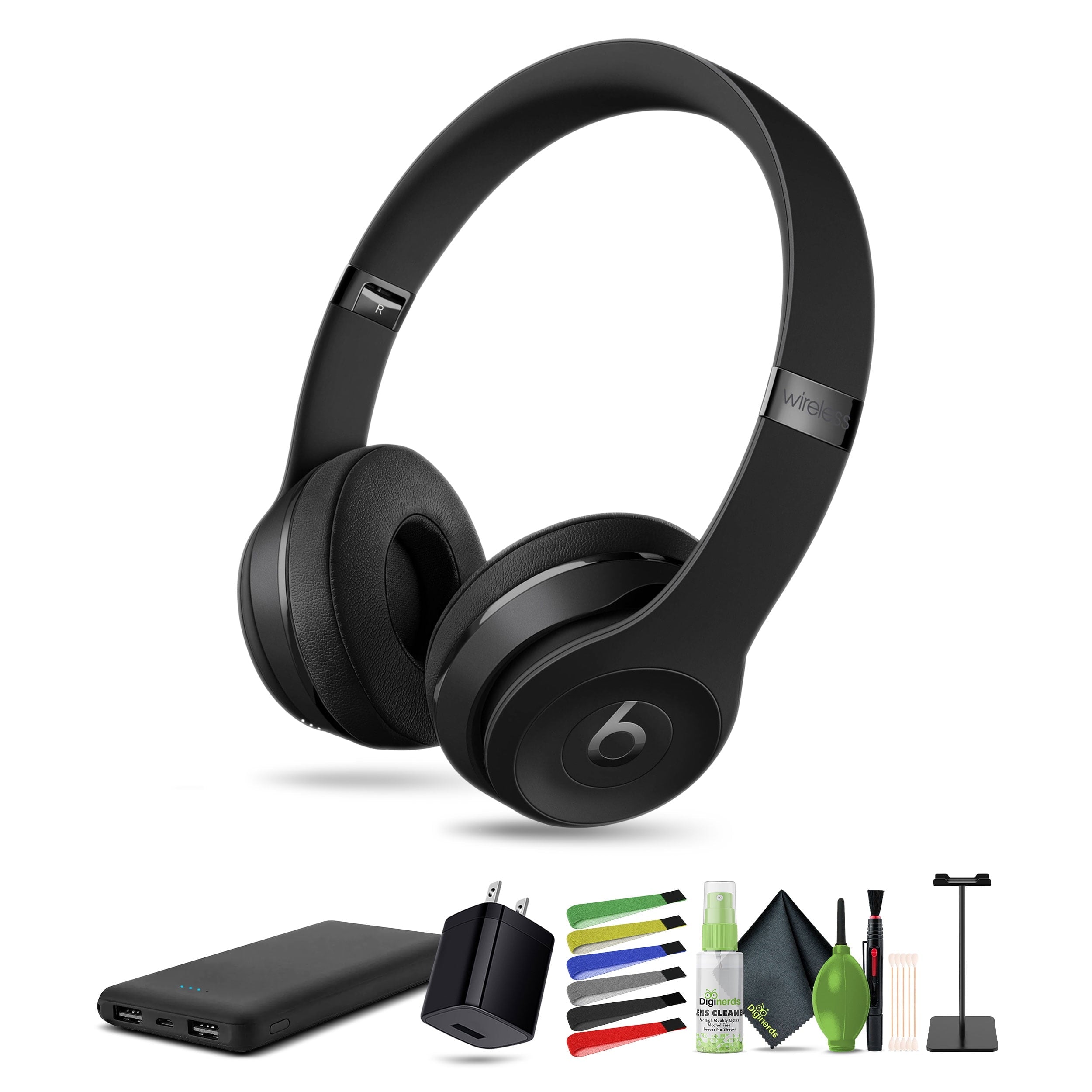 Solo3 Wireless On-Ear Headphones (Matte Black) Bundle