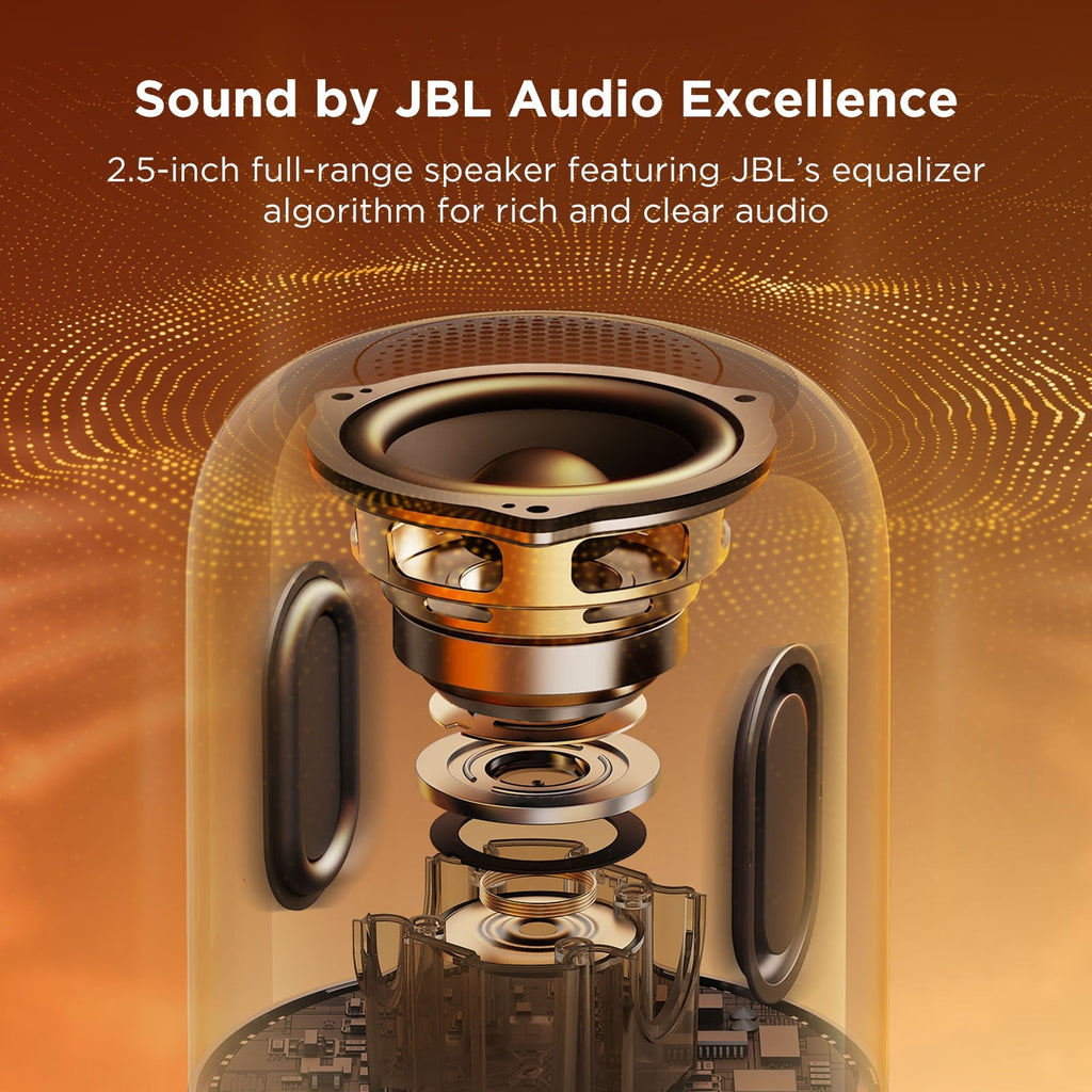 Table Lamp 2 Pro x Sound by JBL, Smart Cordless Table Lamp with Speaker, Music-Light Sync, 16 Music Modes &amp; 100+ Scene Modes, Work with Matter, DIY Customized Rechargeable Desk Lamp for Bedroom