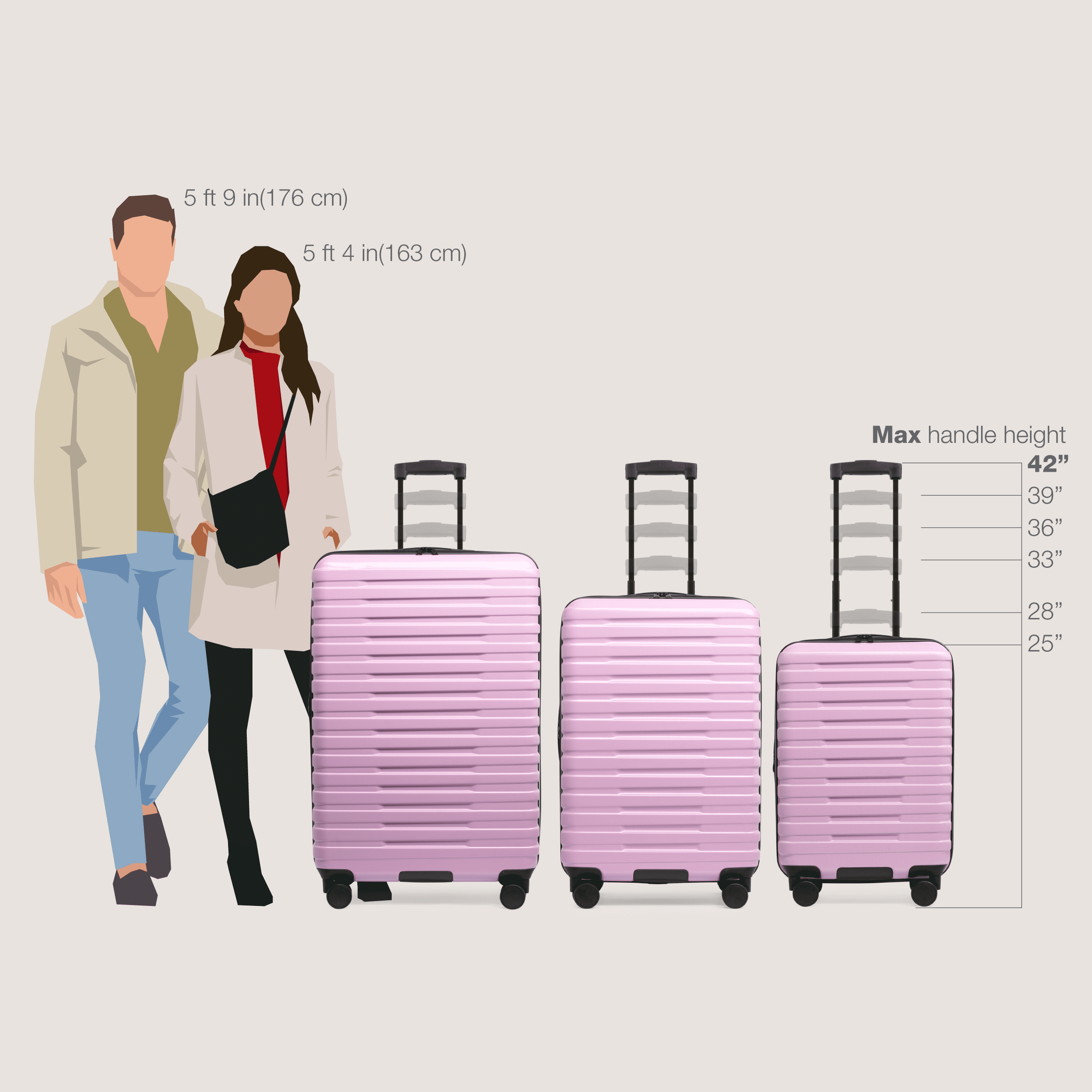 Boren Hardside Rugged Spinner Luggage Set w/ USB Port, Navy, 3-Piece (22/26/30)