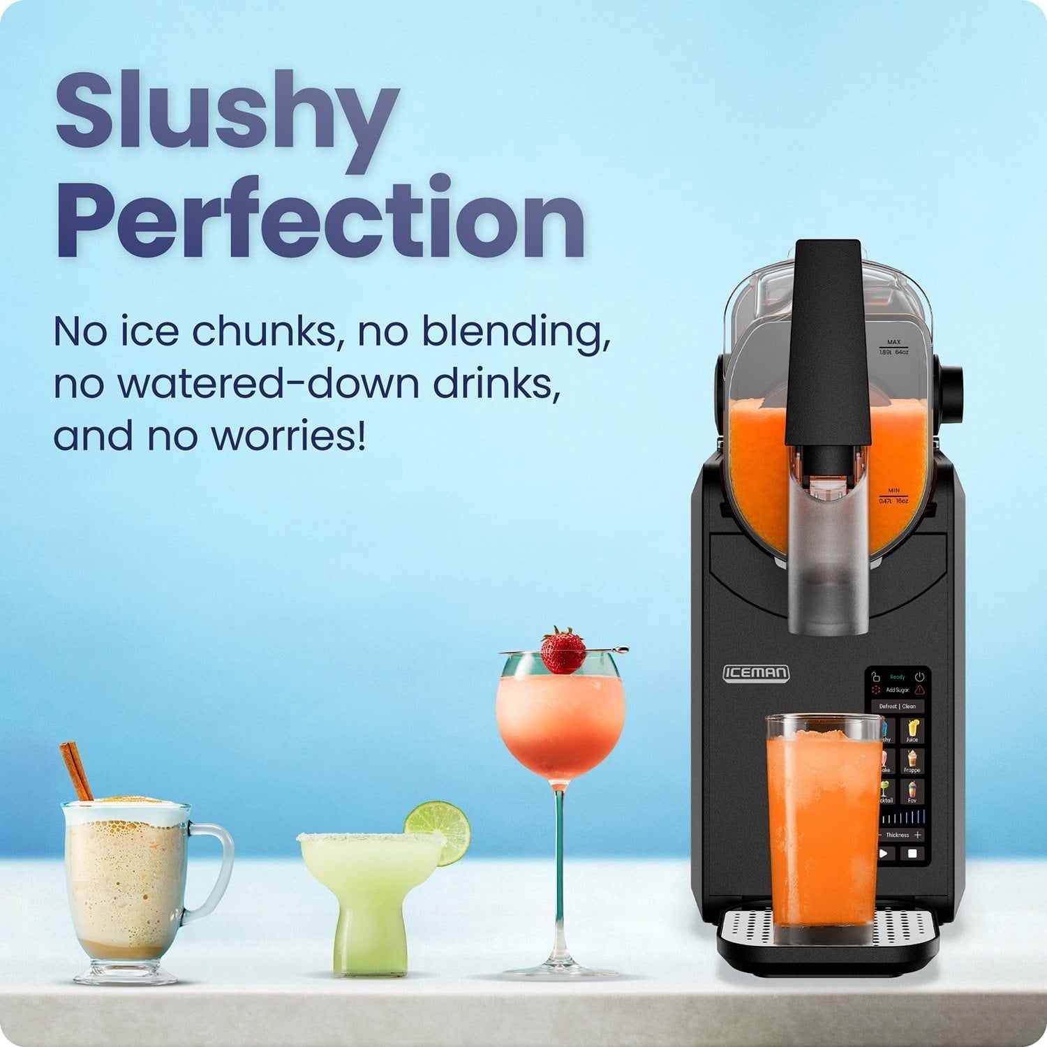 Slush-Ease Slushy Maker with Touchscreen, Black