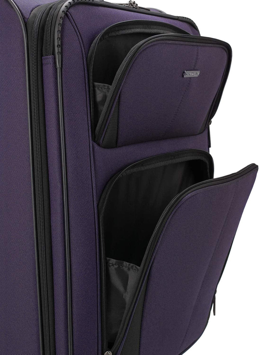 Aviron Bay Expandable Softside Luggage Set with Spinner Wheels, Black, 3 Piece (22/26/30)