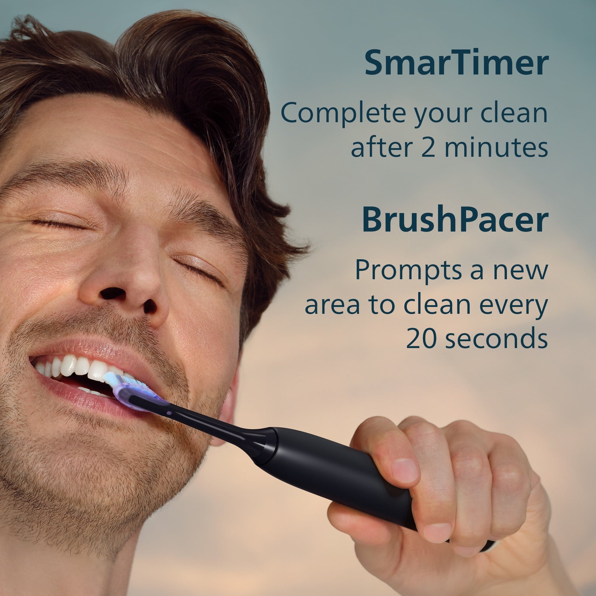 7100 Series Electric Toothbrush - Next-Generation Technology, Pressure Sensor, 12 Brushing Settings, Smartimer, Brushpacer, 21-Day Runtime, Travel Case, Black, HX7421/06
