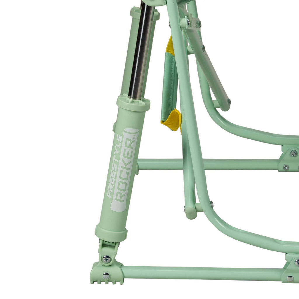 Freestyle Rocker Foldable Rocking Camp Chair, Pastel Green Floral