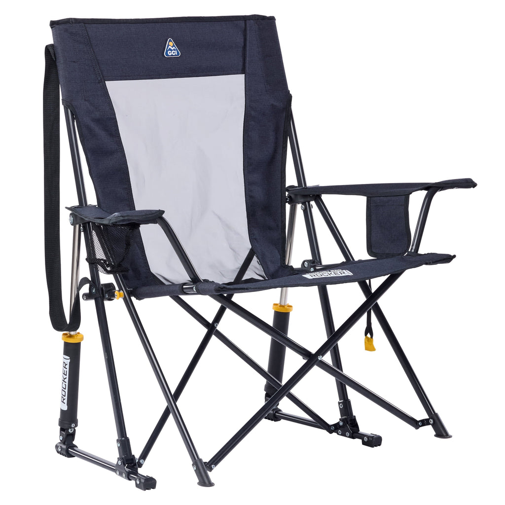 Comfort Pro Rocker XL Oversized Rocking Camping Chair, Heathered Charcoal
