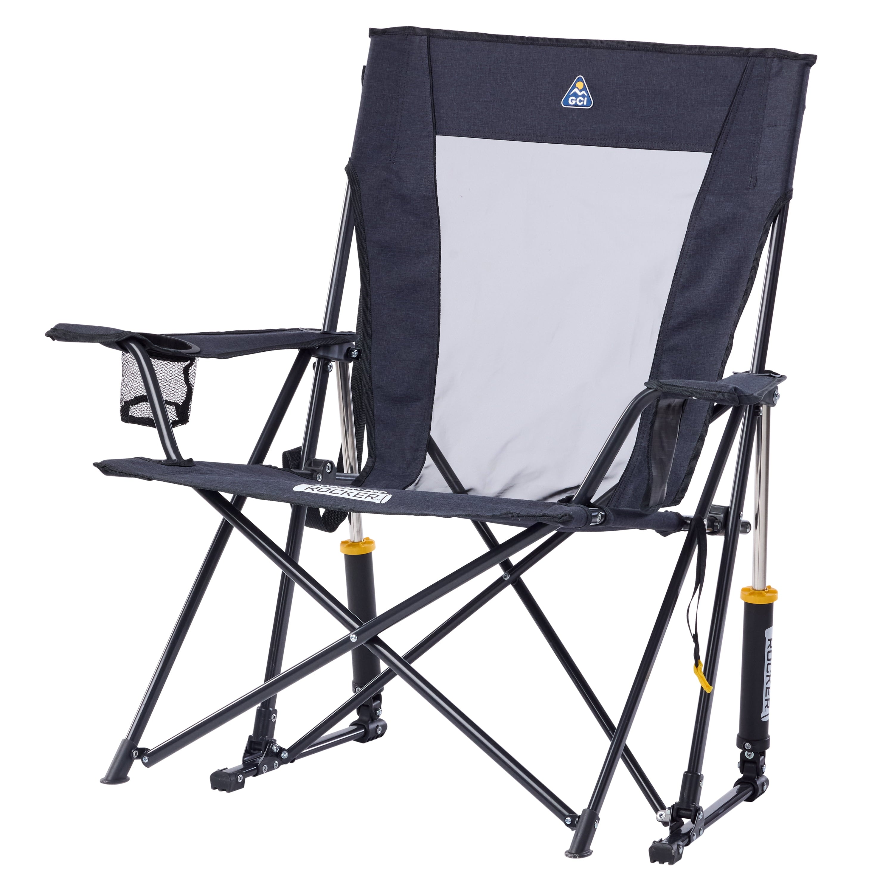 Comfort Pro Rocker XL Oversized Rocking Camping Chair, Heathered Charcoal