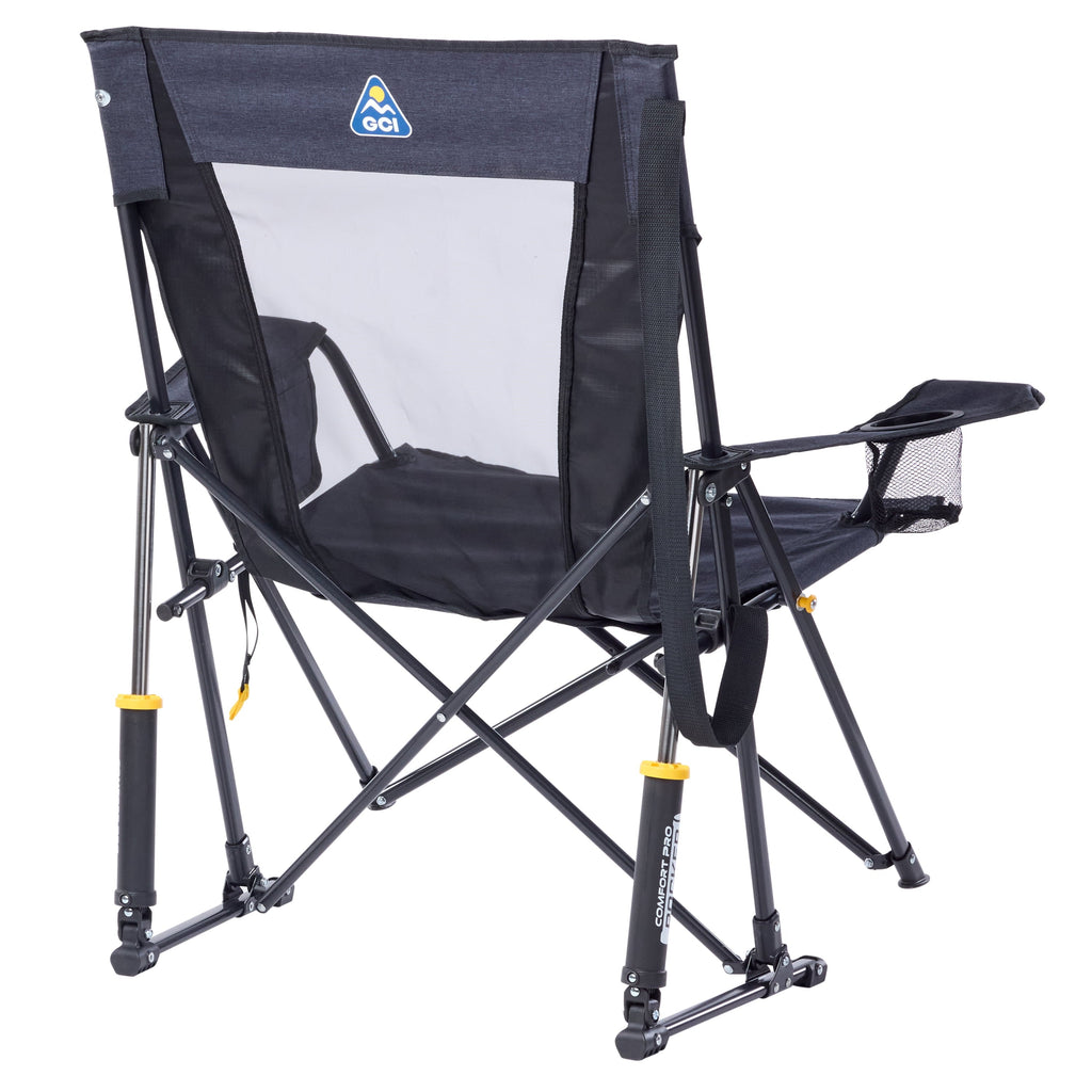 Comfort Pro Rocker XL Oversized Rocking Camping Chair, Heathered Charcoal