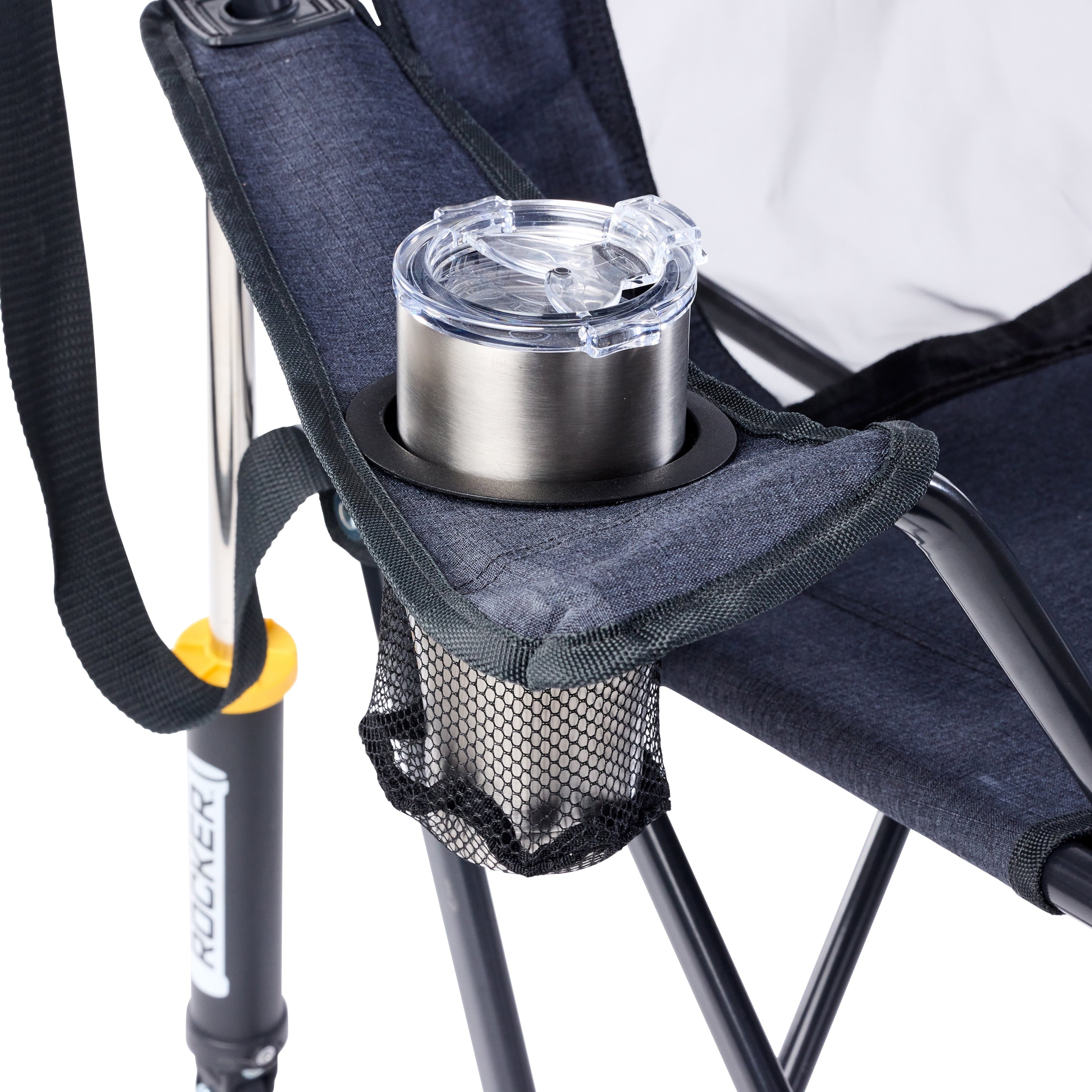 Comfort Pro Rocker XL Oversized Rocking Camping Chair, Heathered Charcoal