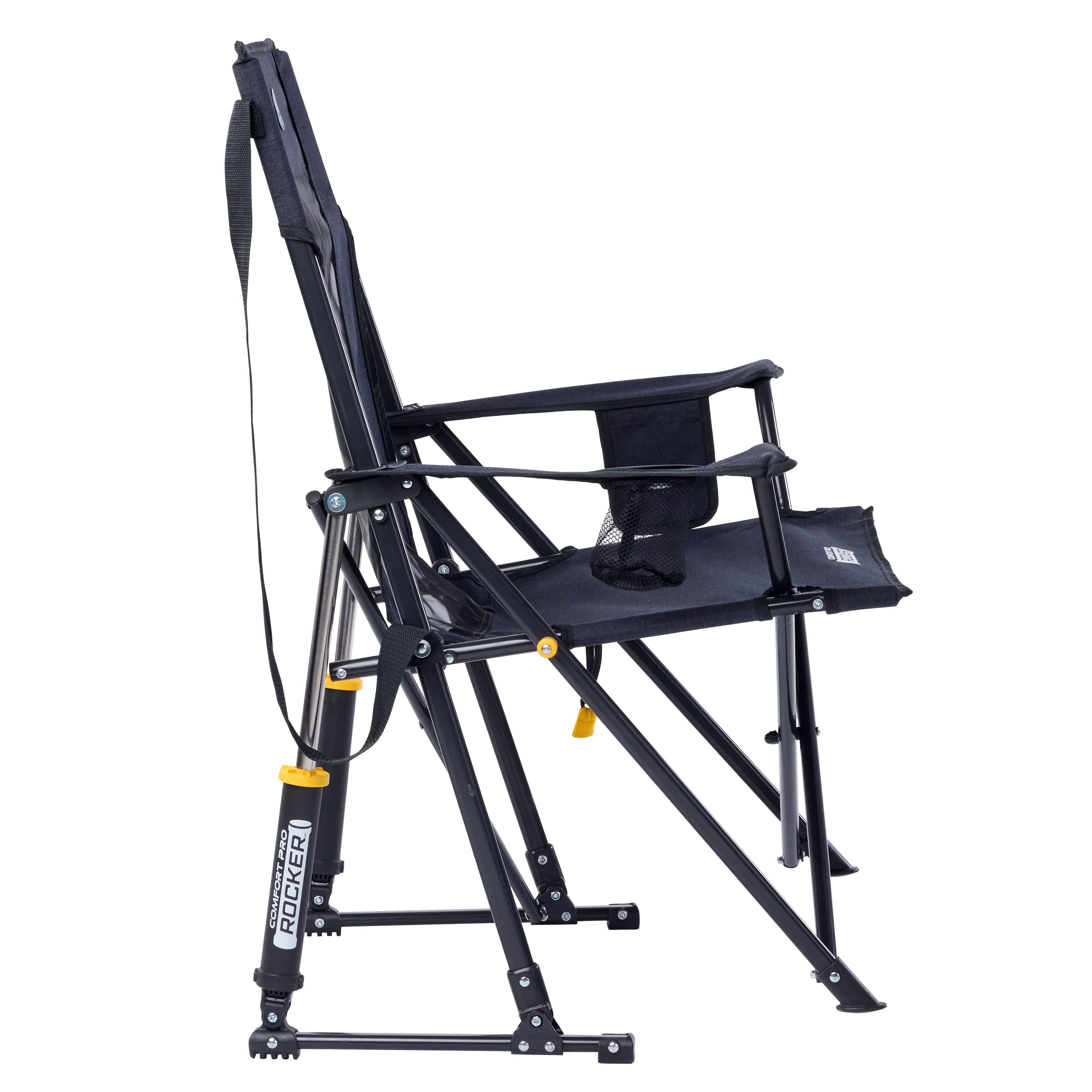 Comfort Pro Rocker XL Oversized Rocking Camping Chair, Heathered Charcoal