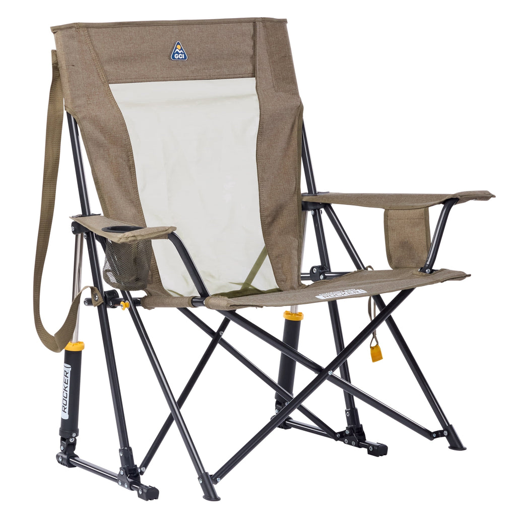 Comfort Pro Rocker XL Oversized Rocking Camping Chair, Heathered Charcoal