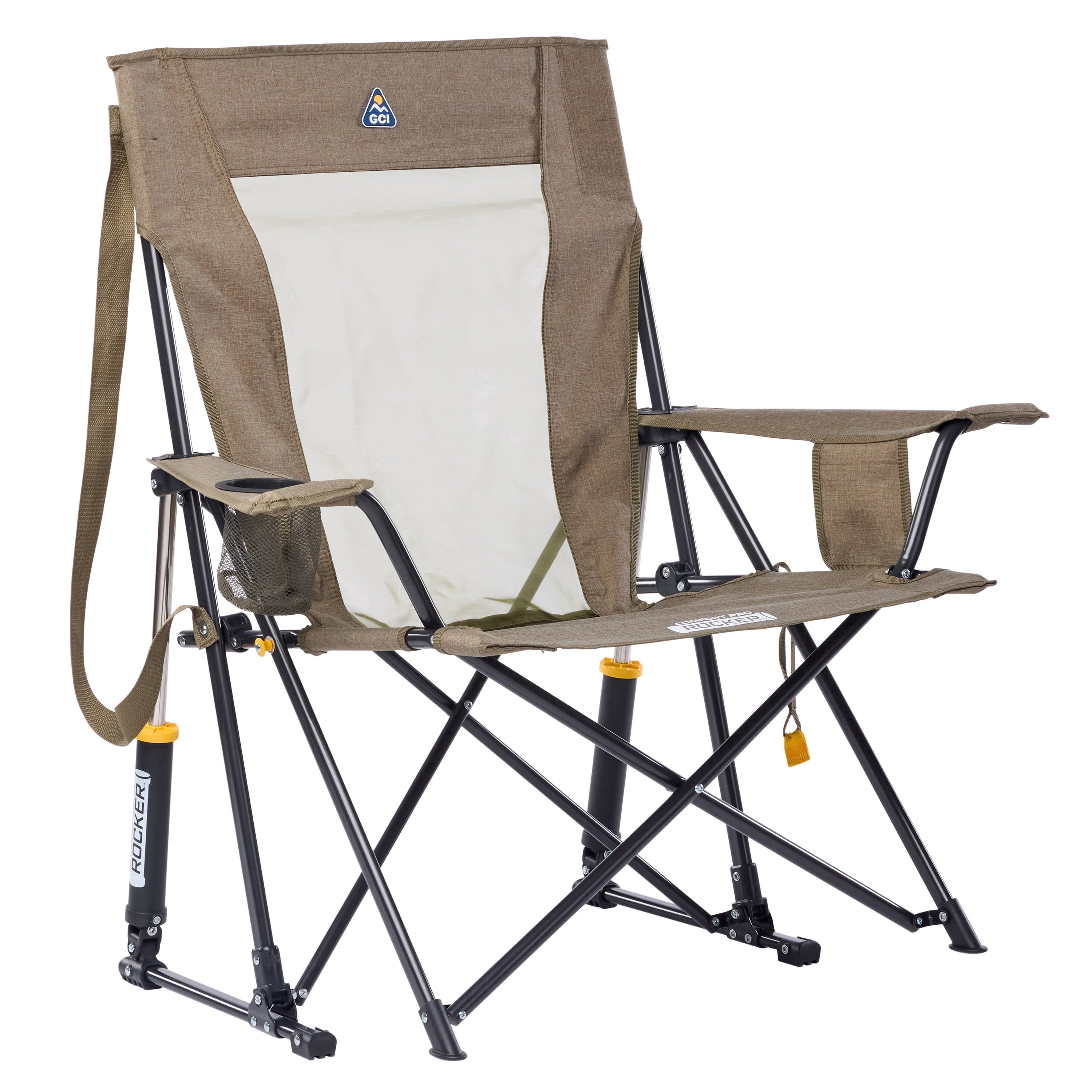 Comfort Pro Rocker XL Oversized Rocking Camping Chair, Heathered Charcoal