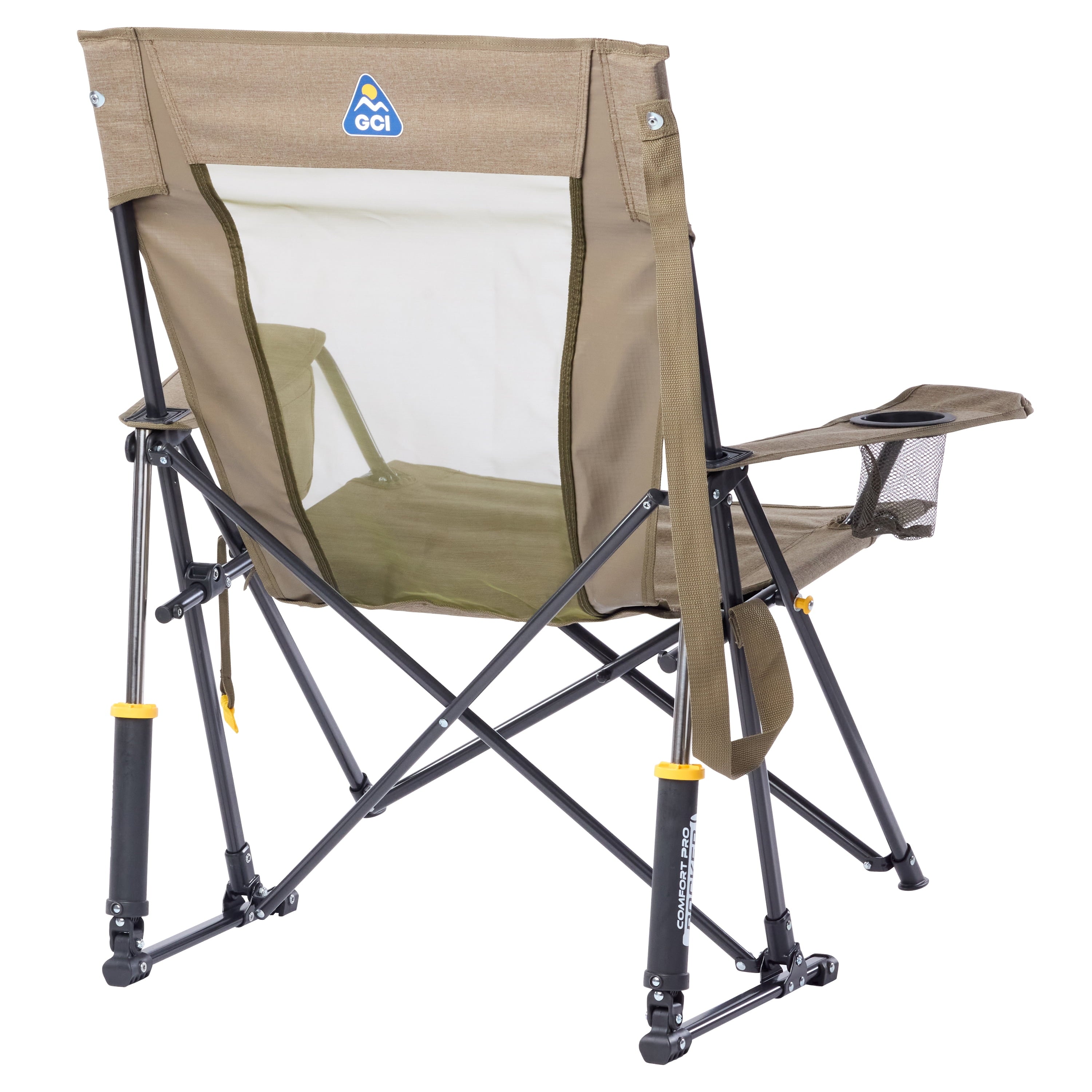 Comfort Pro Rocker XL Oversized Rocking Camping Chair, Heathered Charcoal