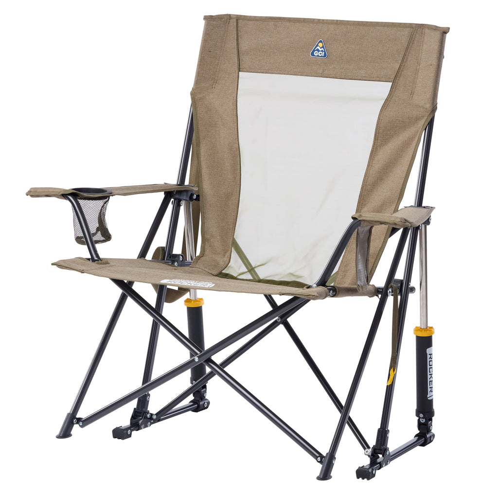 Comfort Pro Rocker XL Oversized Rocking Camping Chair, Heathered Charcoal