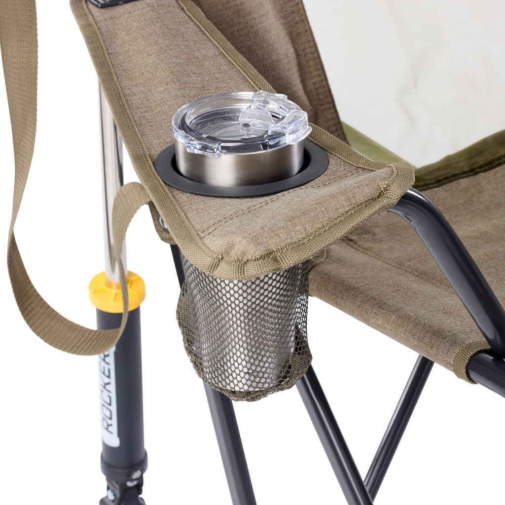 Comfort Pro Rocker XL Oversized Rocking Camping Chair, Heathered Charcoal