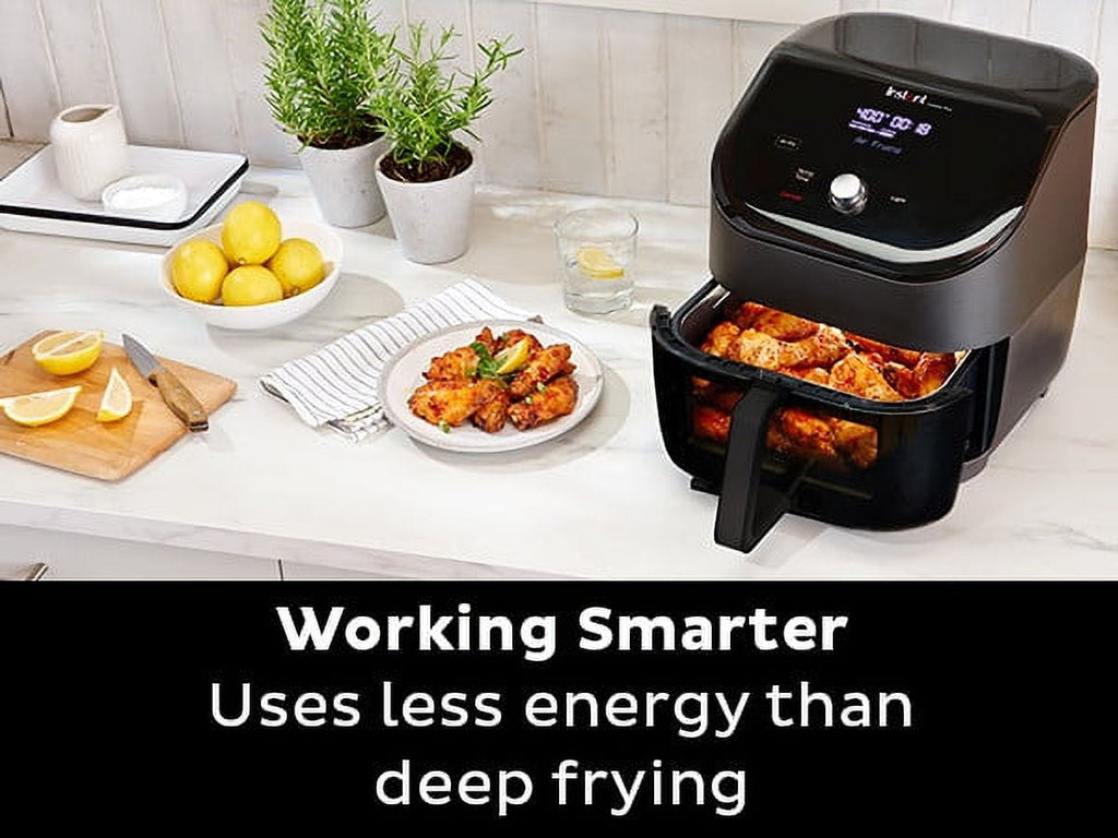 Vortex Plus 6-Quart 6-in-1 Air Fryer Oven with ClearCook Cooking Window, Digital Touchscreen, Nonstick and Dishwasher-Safe Basket, Includes Free App with over 1900 Recipes, Single Basket