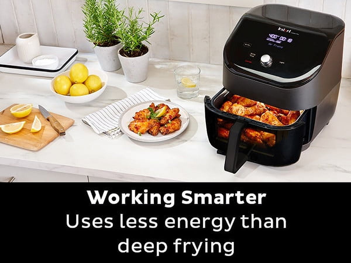 Vortex Plus 6-Quart 6-in-1 Air Fryer Oven with ClearCook Cooking Window, Digital Touchscreen, Nonstick and Dishwasher-Safe Basket, Includes Free App with over 1900 Recipes, Single Basket