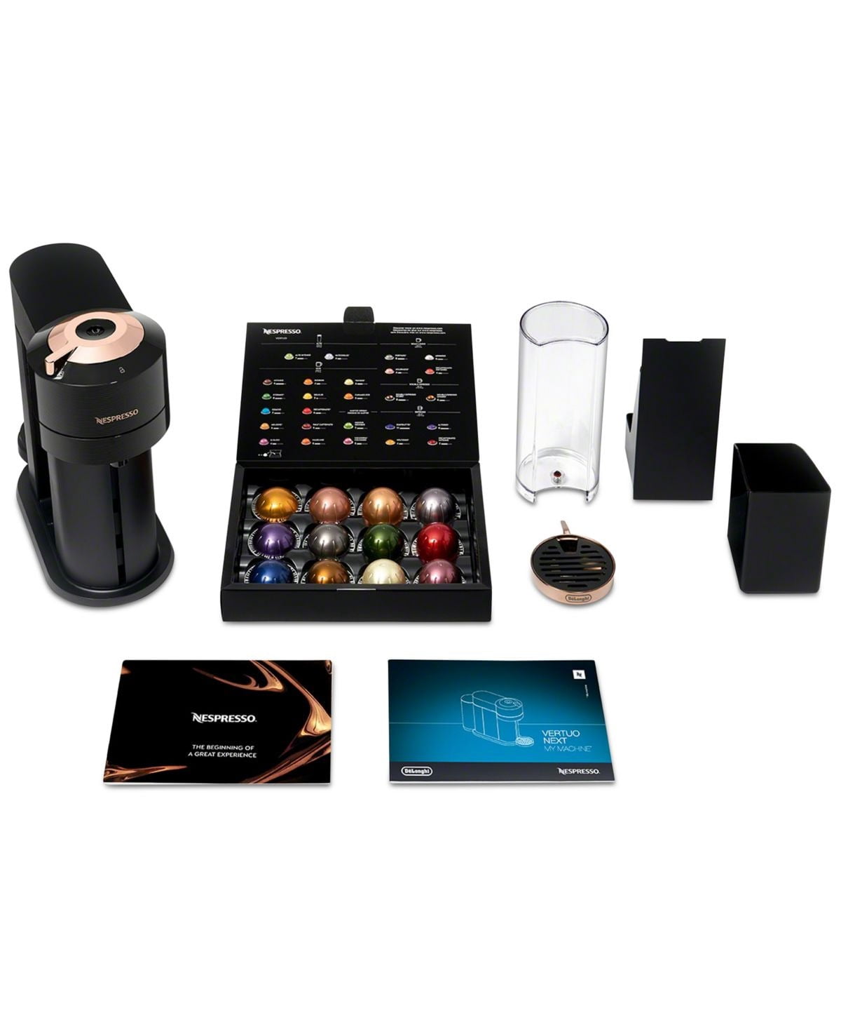 Vertuo Next Premium Coffee and Espresso Machine in Black Rose Gold