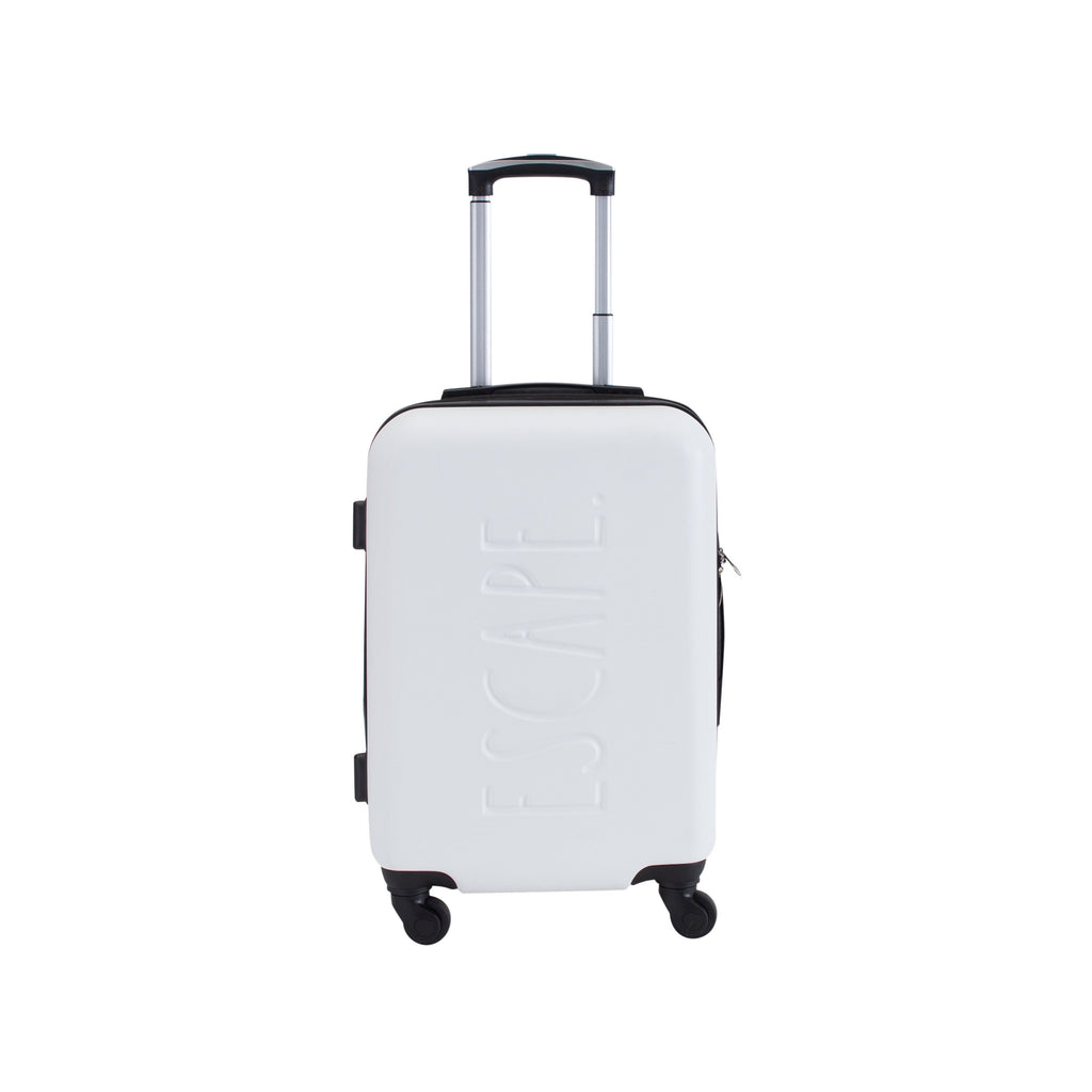 3 Piece Expandable Rolling Luggage Set in White
