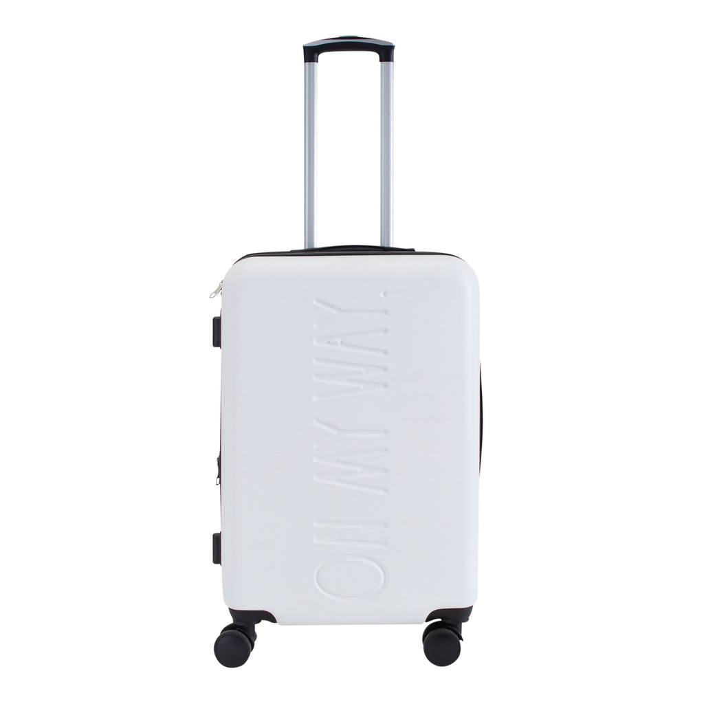 3 Piece Expandable Rolling Luggage Set in White